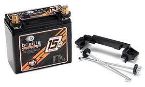 Braille Lightweight Racing Battery (Carbon Wrap w/Mount) 15 lbs.