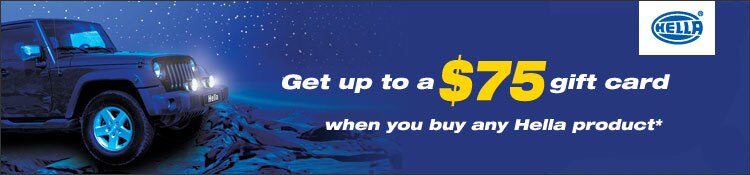 Hella Get Up to a $75 Gift Card