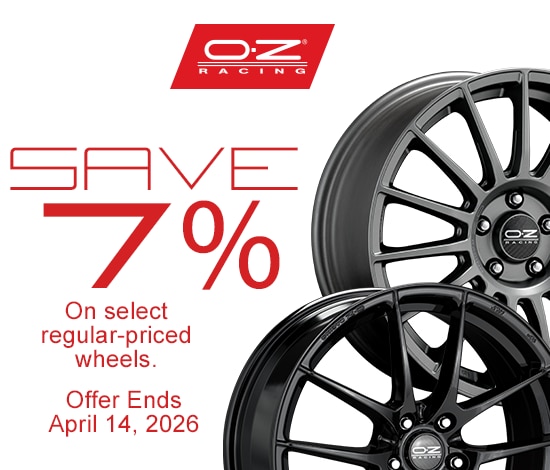 Save 7% on Select Regular-Priced OZ Racing Wheels