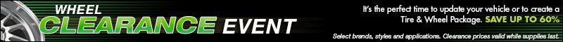 Wheel Clearance Event: Up to 60% off on a great selection of wheels