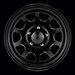 Black Rock 942 Type D Steel 15x7 Black Painted Wheels
