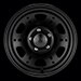 Black Rock 950 Lobo Steel 15x7 Black Painted Wheels