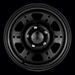 Black Rock 950 Lobo Steel 16x7 Black Painted Wheels