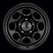 Black Rock 997 Type 8 Steel 17x9 Black Painted Wheels