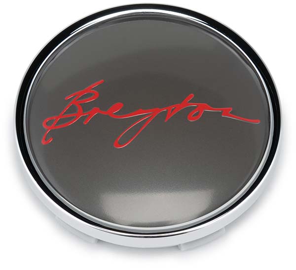 Breyton matte grey center cap w red logo Wheel Original 