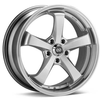 17x7 5-114 45ET Enkei Performance Falcon Hyper Silver With Machined Lip $158*