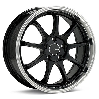 Enkei Tenjin - Black w/ Machined Lip