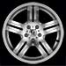 Granite Alloy GX1 Silver Machined wClearcoat Wheels