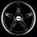 moda MD1 Black wPolished Stainless Lip Wheels