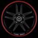 MOTEGI RACING MR117 Black w/Red Stripe Wheels