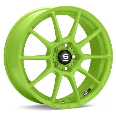 Green Rims on Sparco Assetto Gara Green Painted