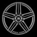 Starke Design FC Matte Graphite Silver Wheels