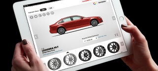 image visualizer on ipad, see how they look on your vehicle.