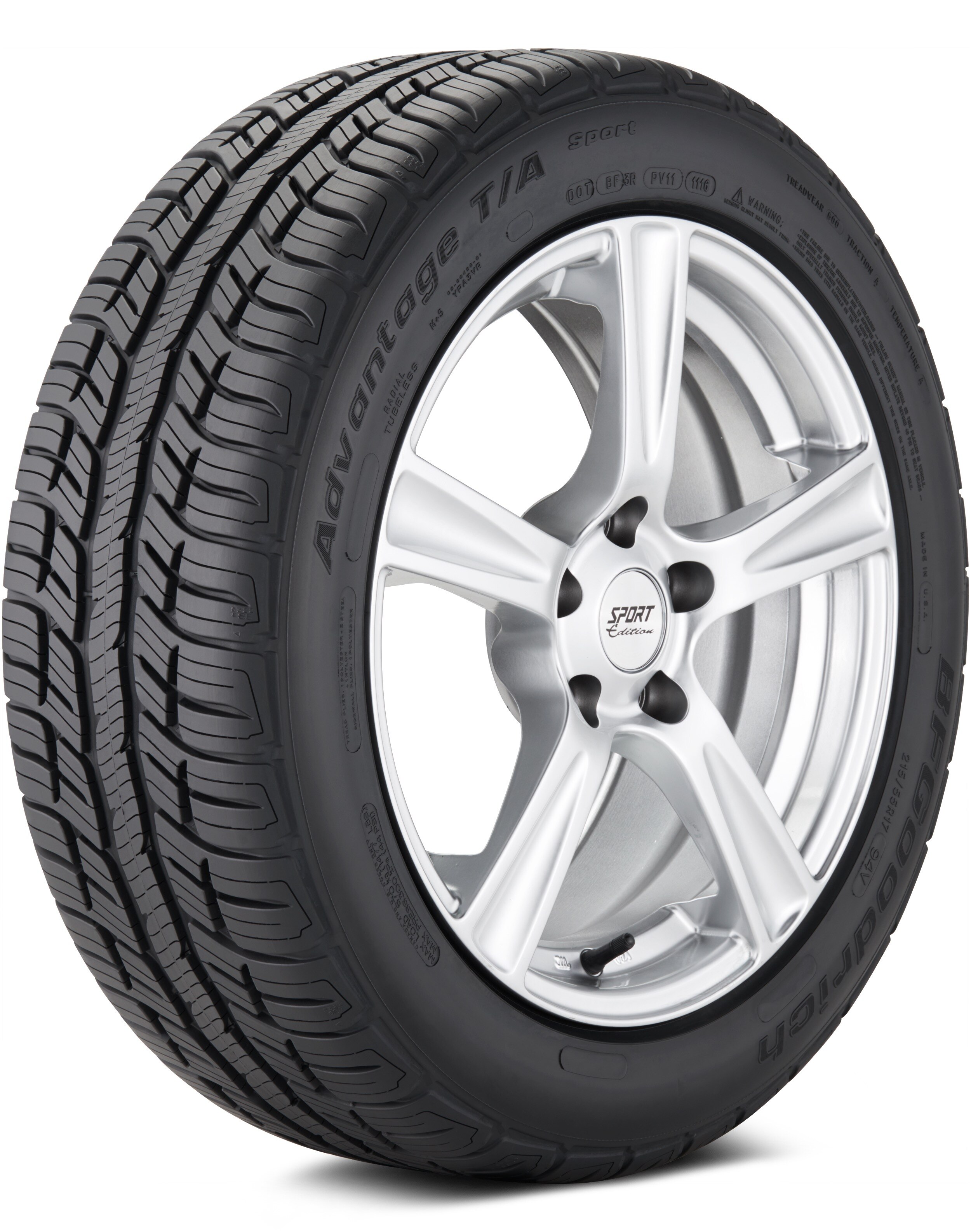 BFGoodrich Advantage T/A Sport 225/60-18 100V Grand Touring All-Season Tire 10753
