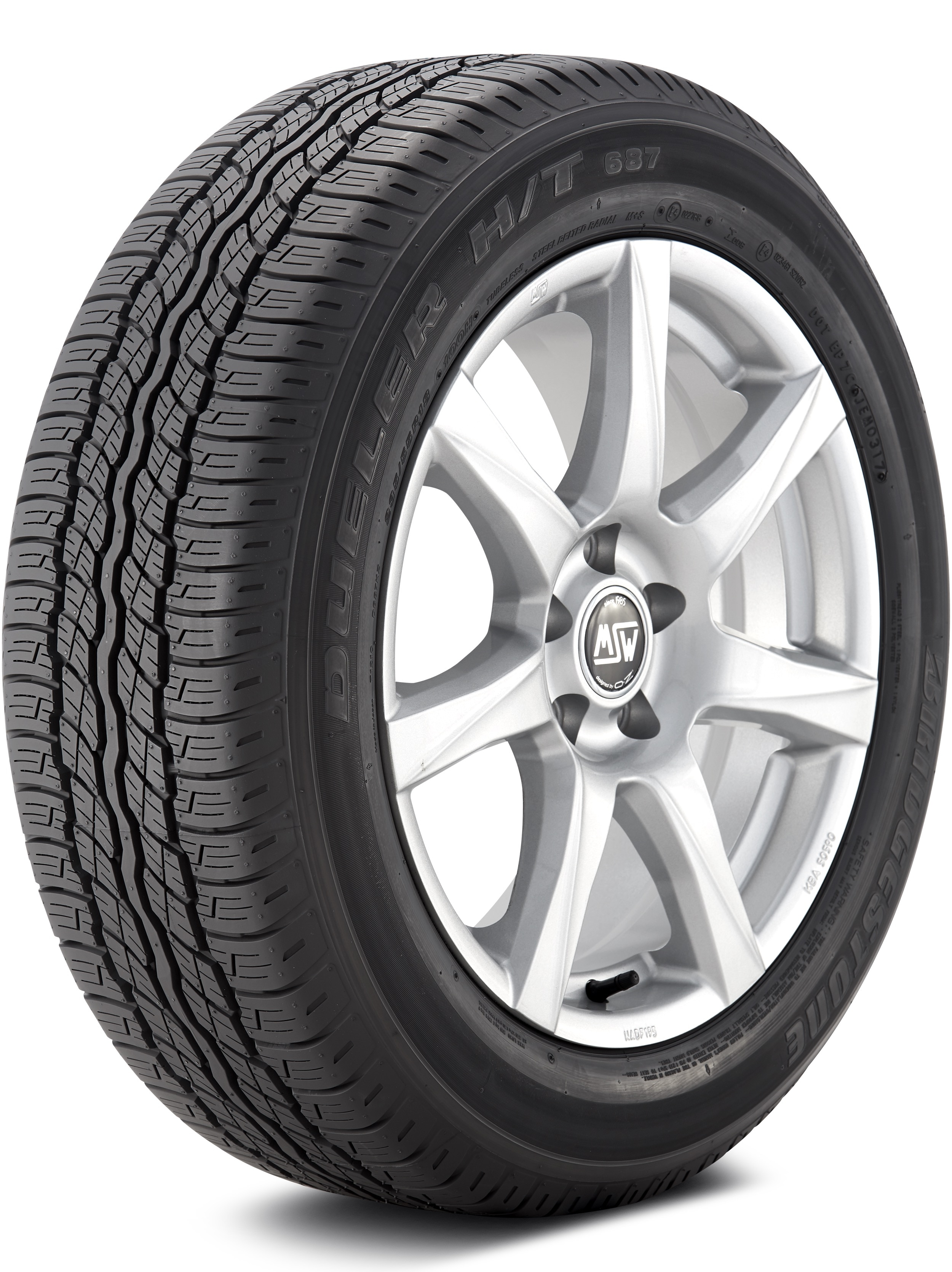 Bridgestone Dueler H/T D687 235/55-18 100H Highway All-Season Tire 001785