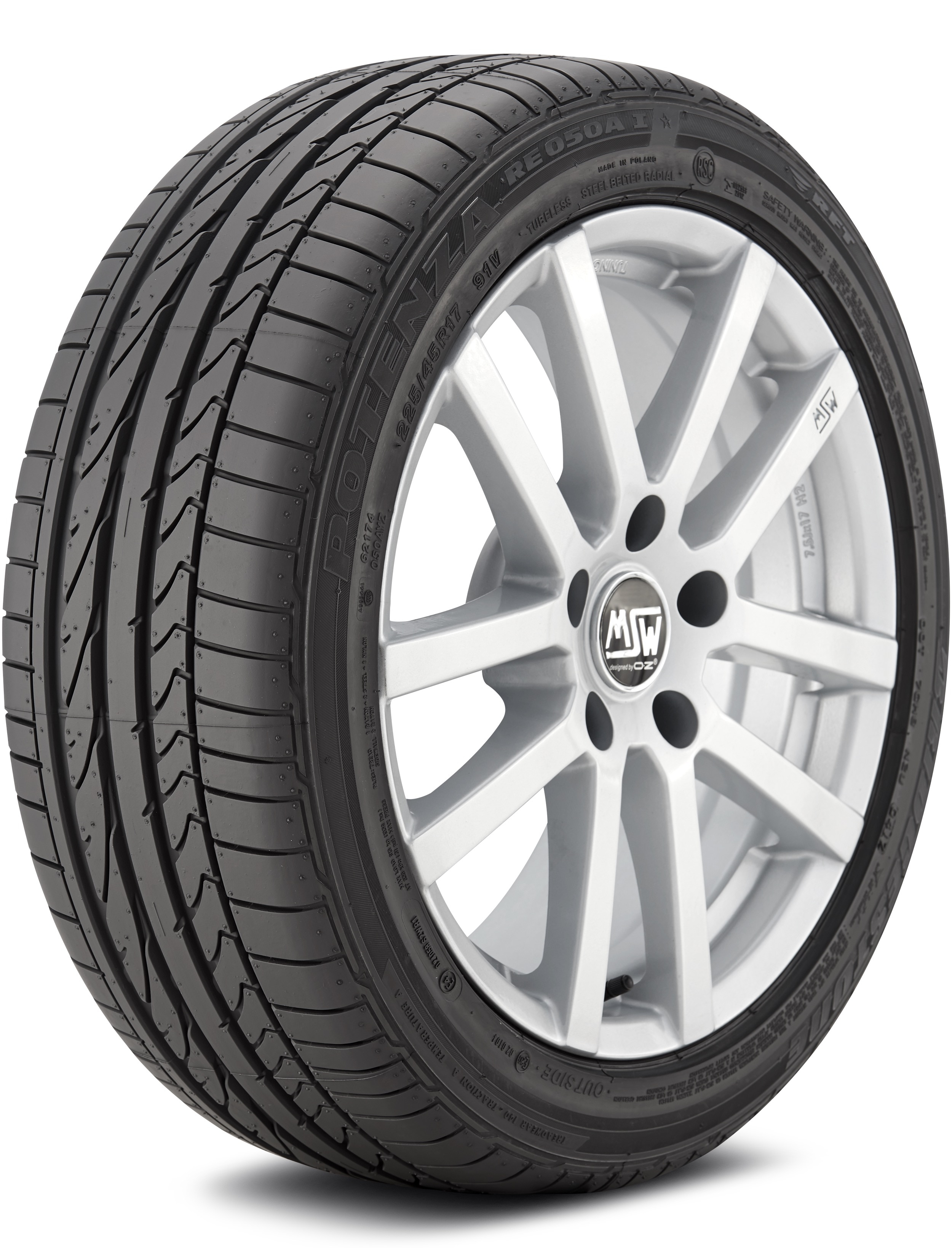 Bridgestone Potenza RE050A I RFT 89V Max Performance Summer Tire