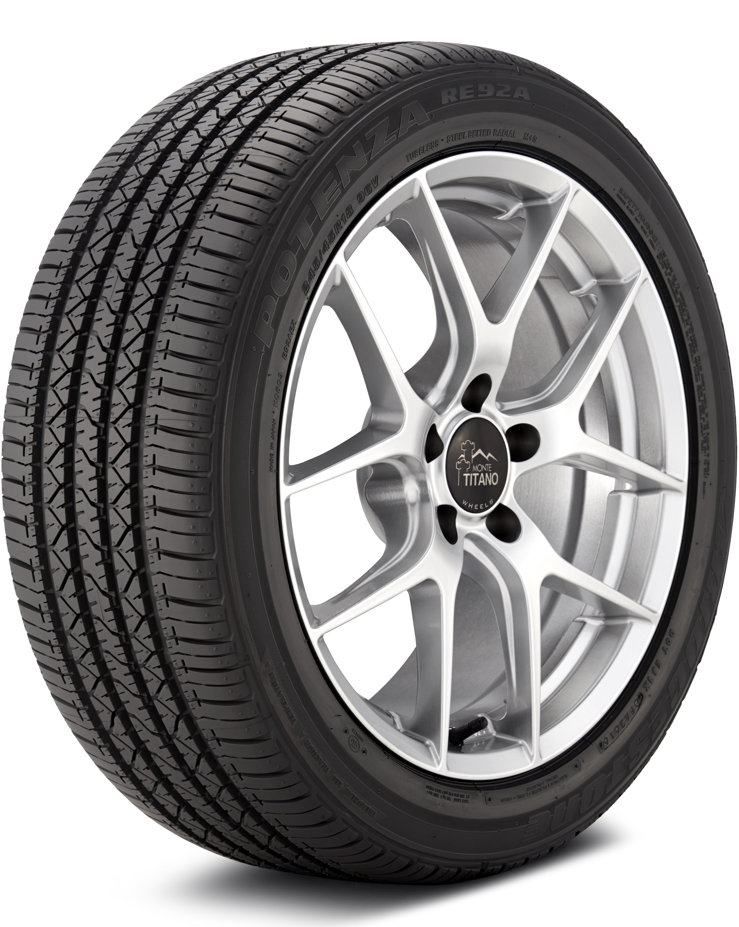 Bridgestone Potenza RE92A 245/45-18 96V High Performance All-Season Tire 133153 OLD