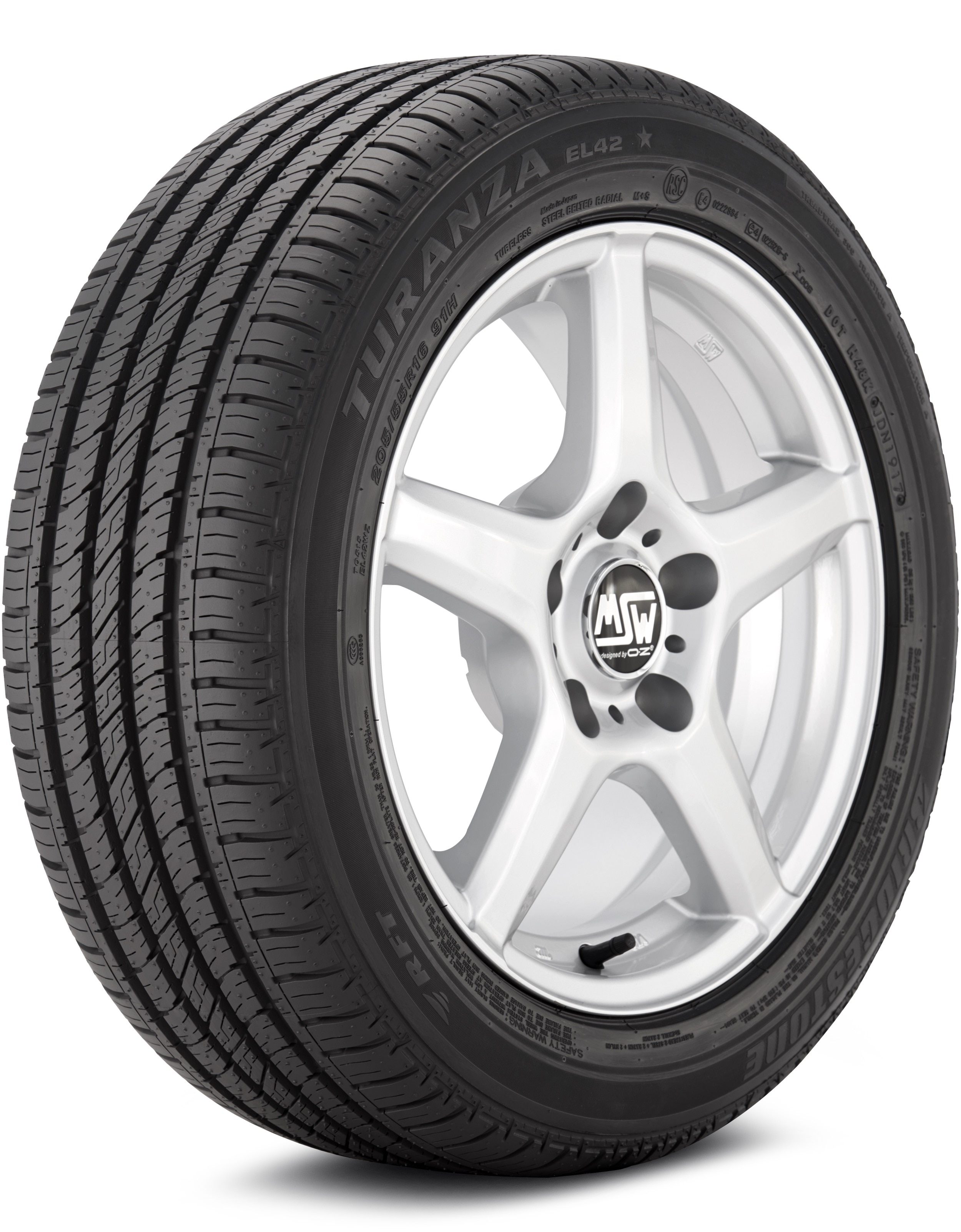 Bridgestone Turanza EL42 RFT 205/55-16 91H Standard Touring All-Season Tire 116833
