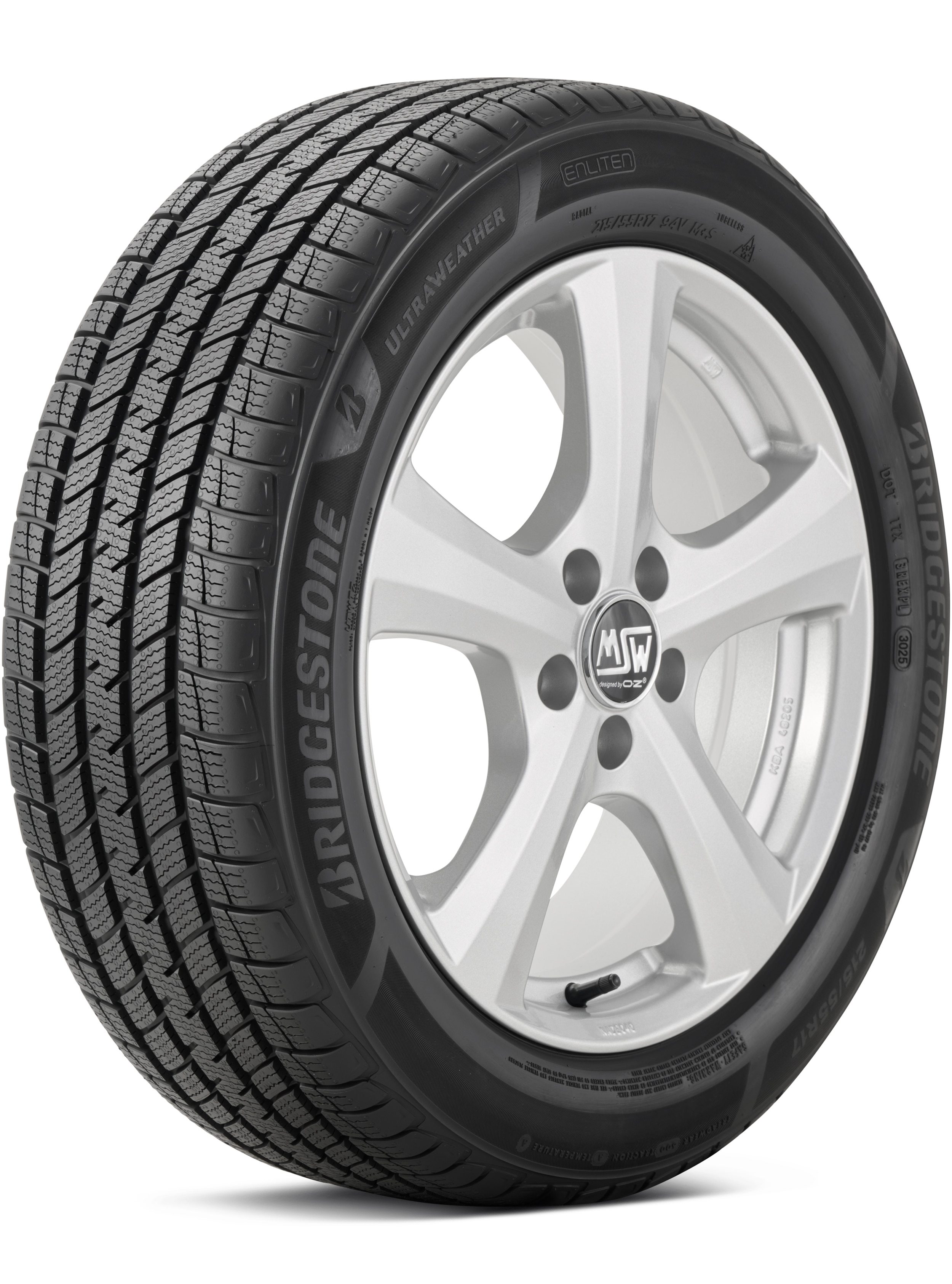 Bridgestone UltraWeather 205/55R16 91V Grand Touring All-Season Tire 015774