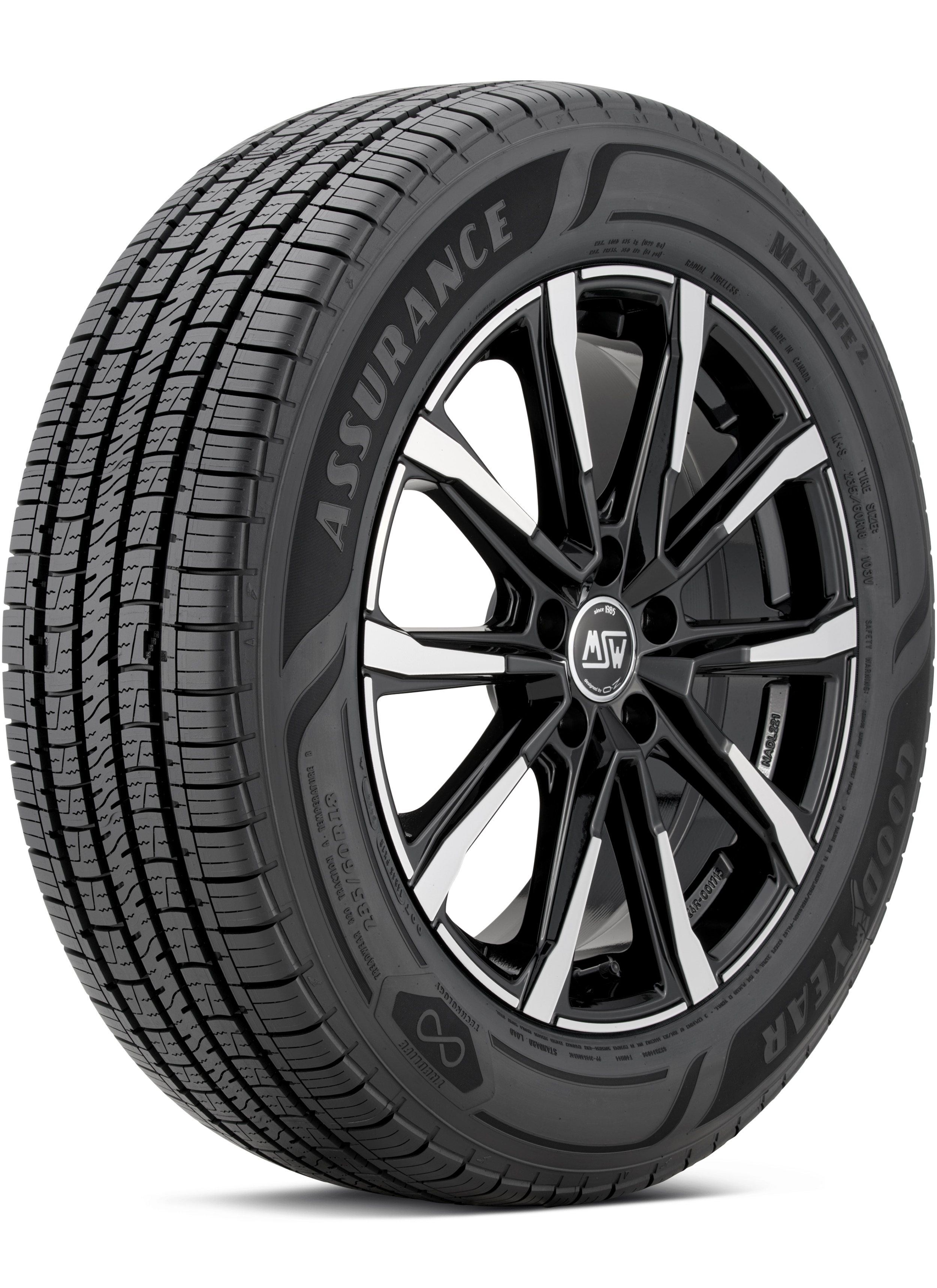 Goodyear Assurance MaxLife2 205/55-16 XL 94V Standard Touring All-Season Tire 110198702