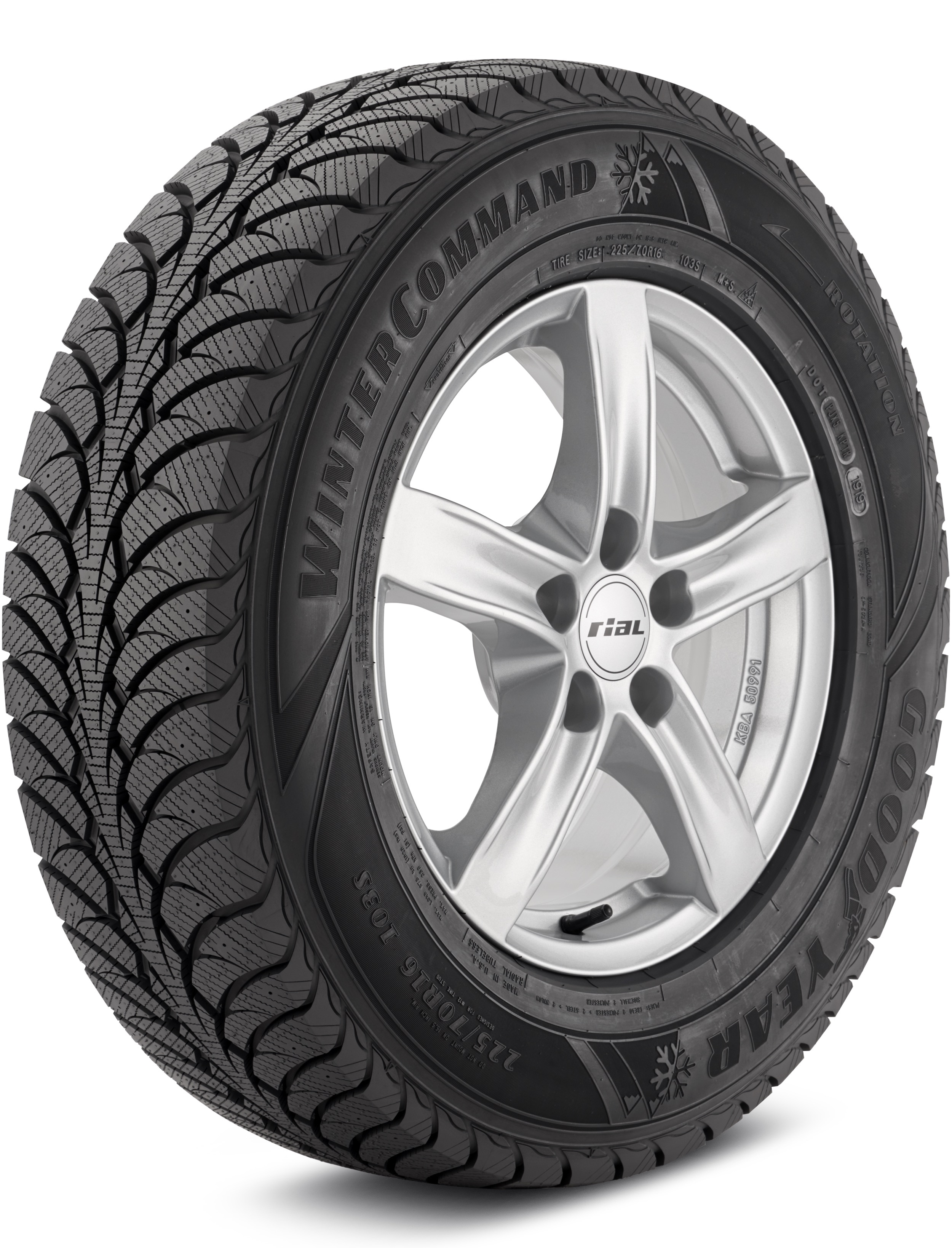 Goodyear WinterCommand (SUV) 225/70-16 103S Light Truck/SUV Studdable Snow Truck Tire 132241788