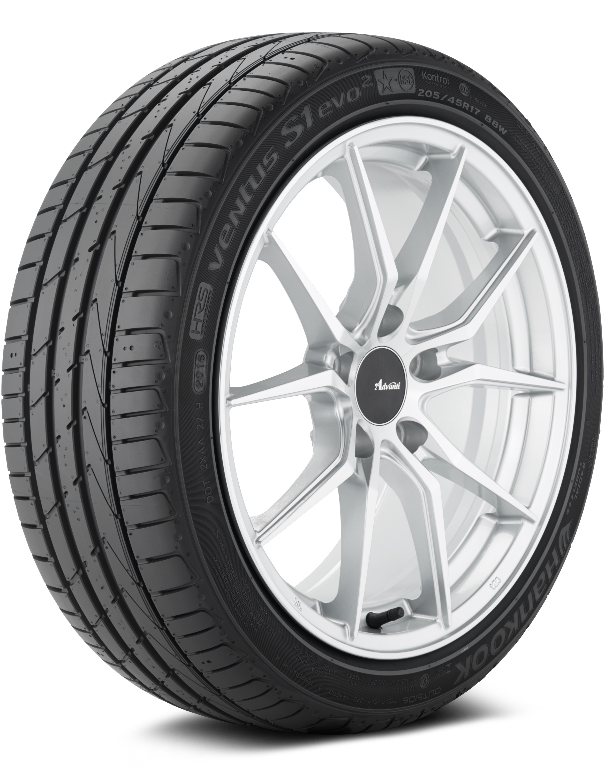 Hankook Ventus S1 evo2 HRS 205/45-17 XL 88W Ultra High Performance Summer Tire 1013193