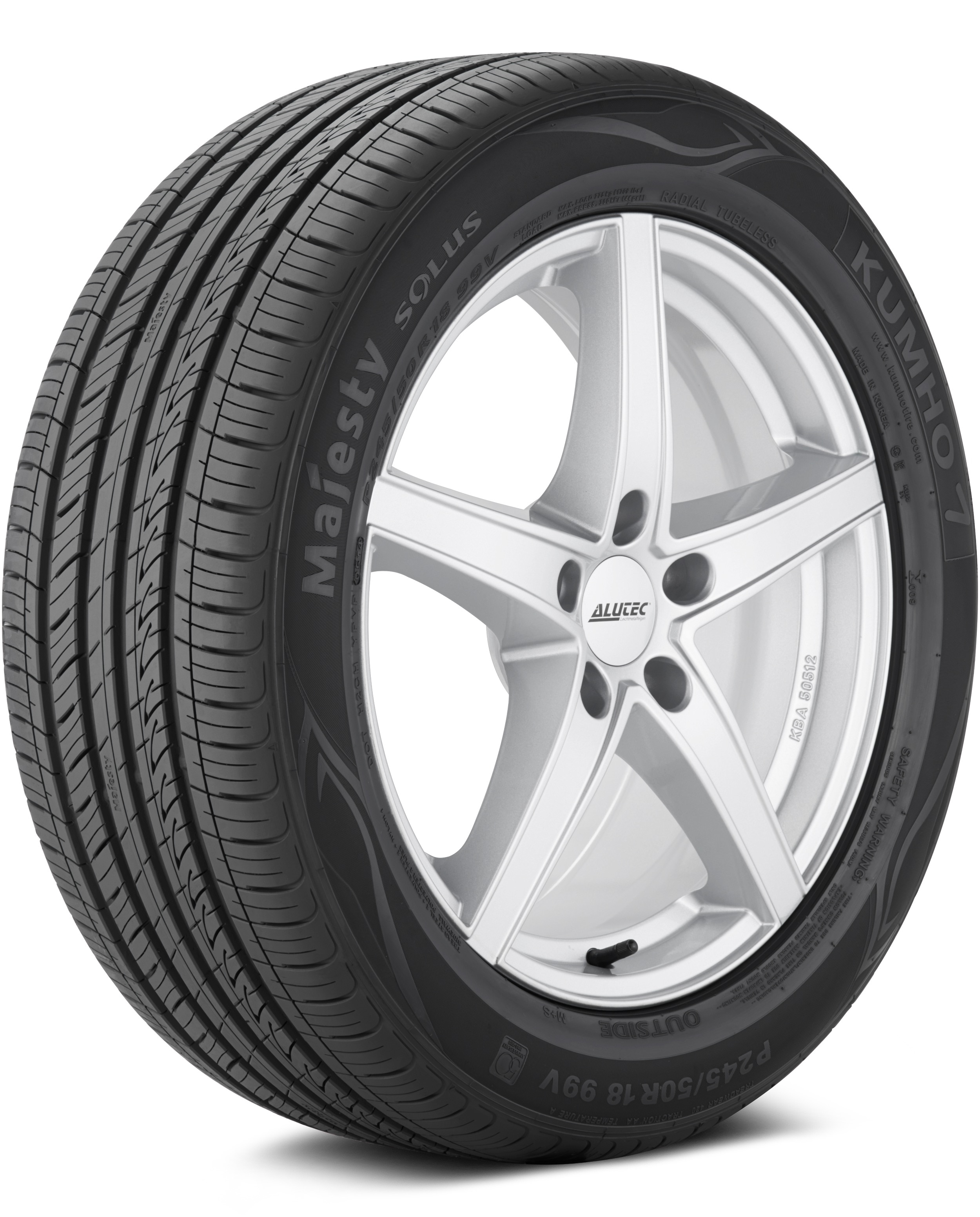 Kumho Majesty Solus 225/45-17 91W Grand Touring All-Season Tire 2253352