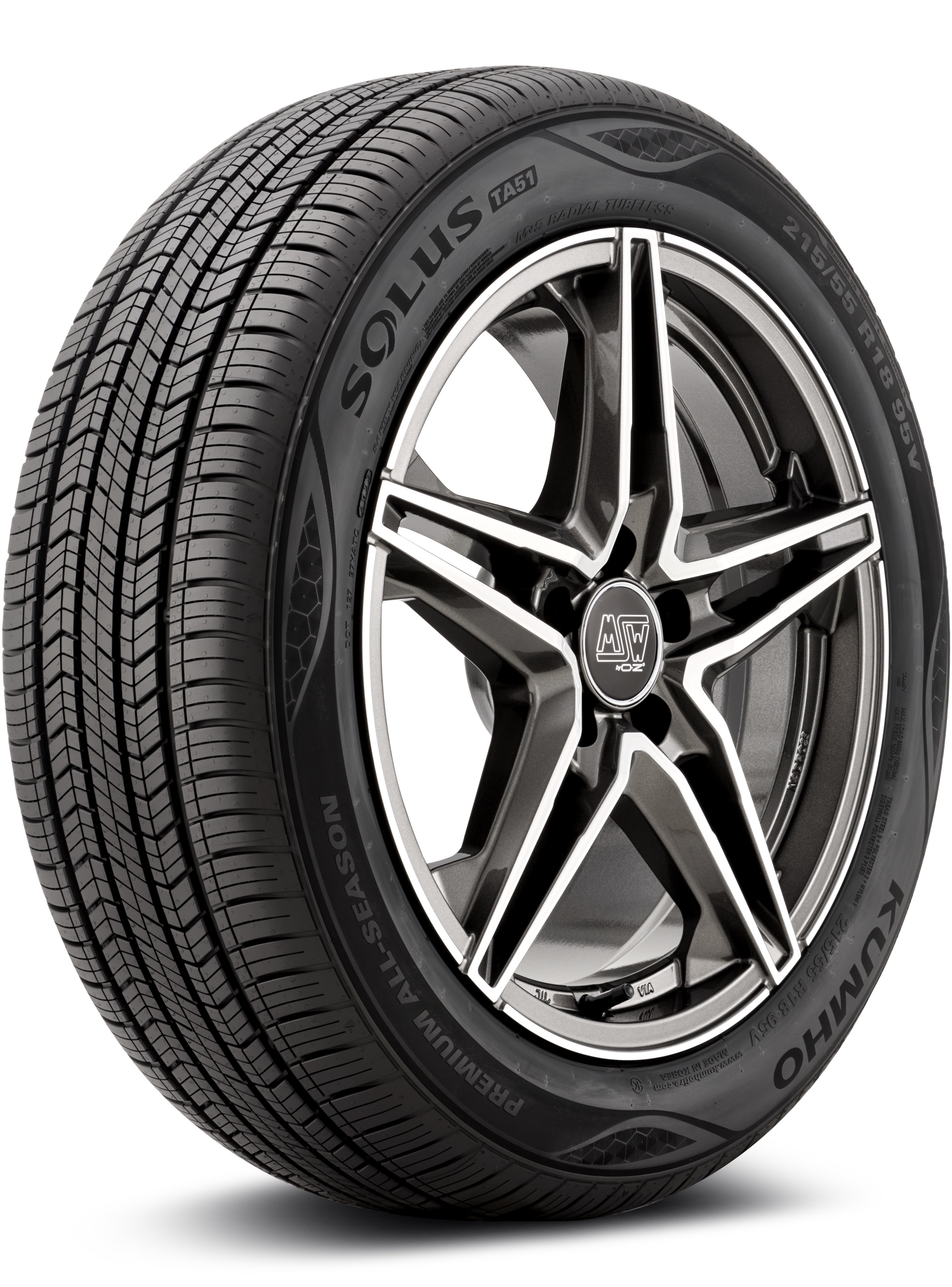 Kumho Solus TA51 215/55-18 95V Grand Touring All-Season Tire 2326813