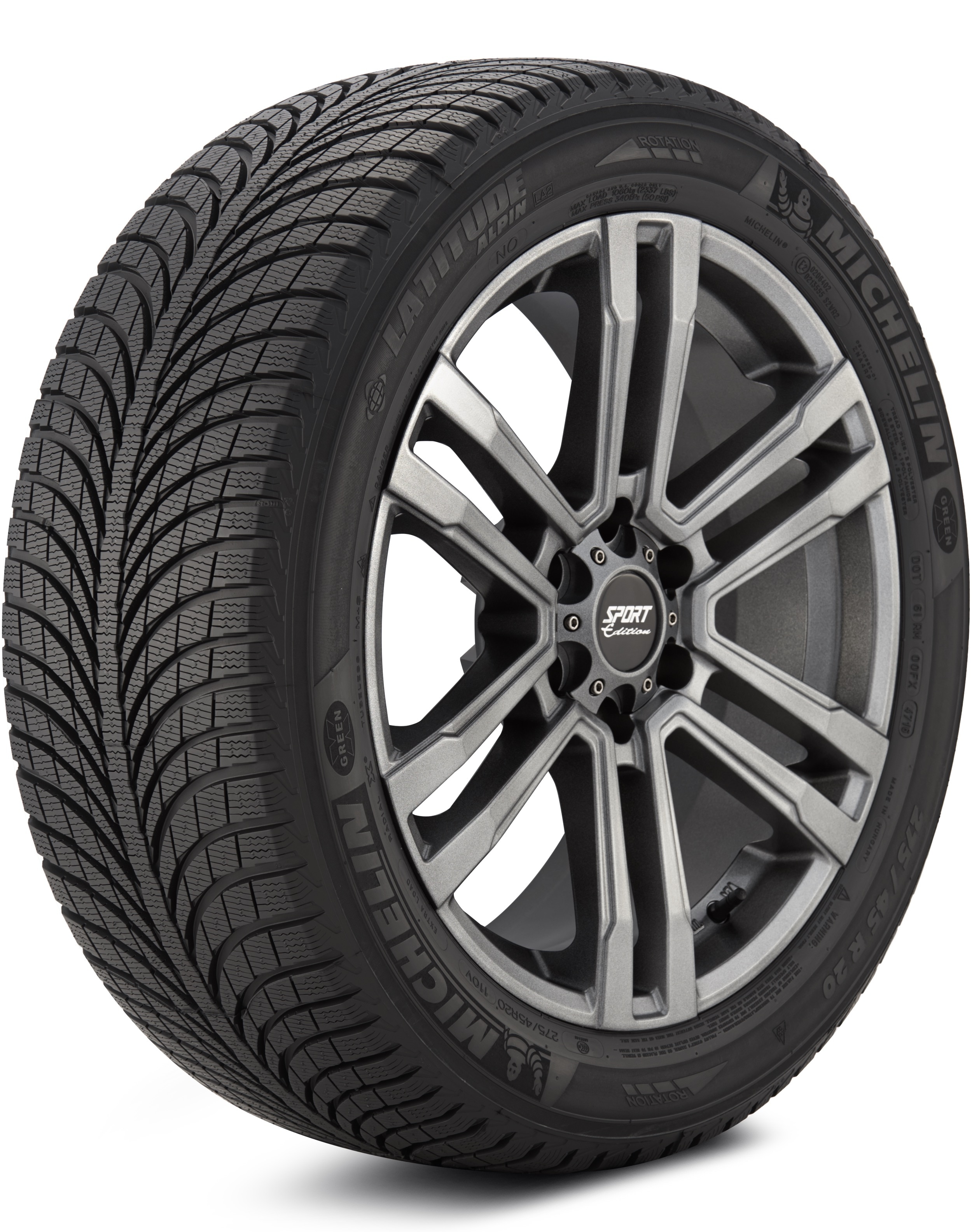 Michelin Latitude Alpin LA2 275/45-20 XL 110V Light Truck/SUV Performance Snow Truck Tire 78321 OLD