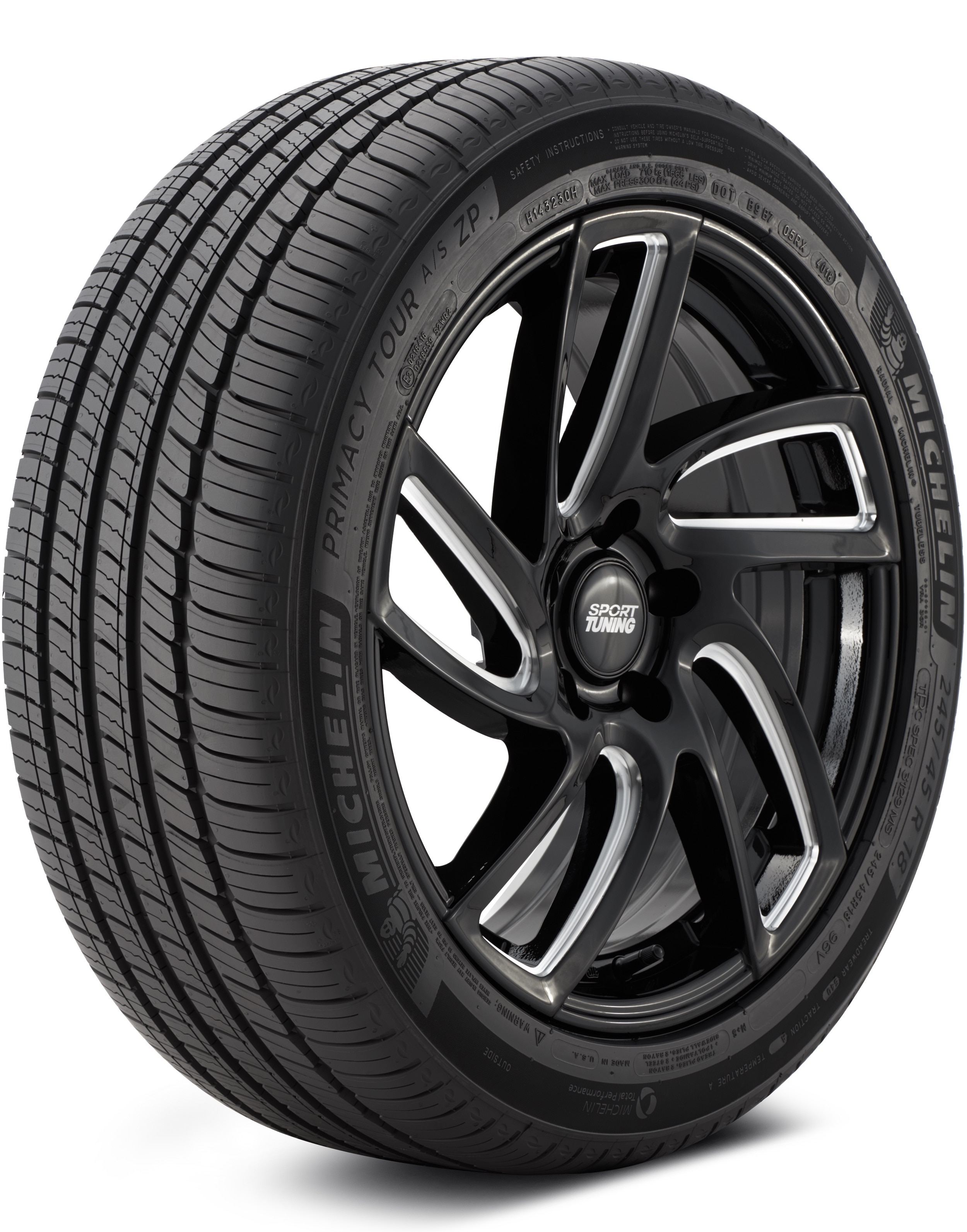 Michelin Primacy Tour A/S ZP 245/45-18 96V Grand Touring All-Season Tire 82200