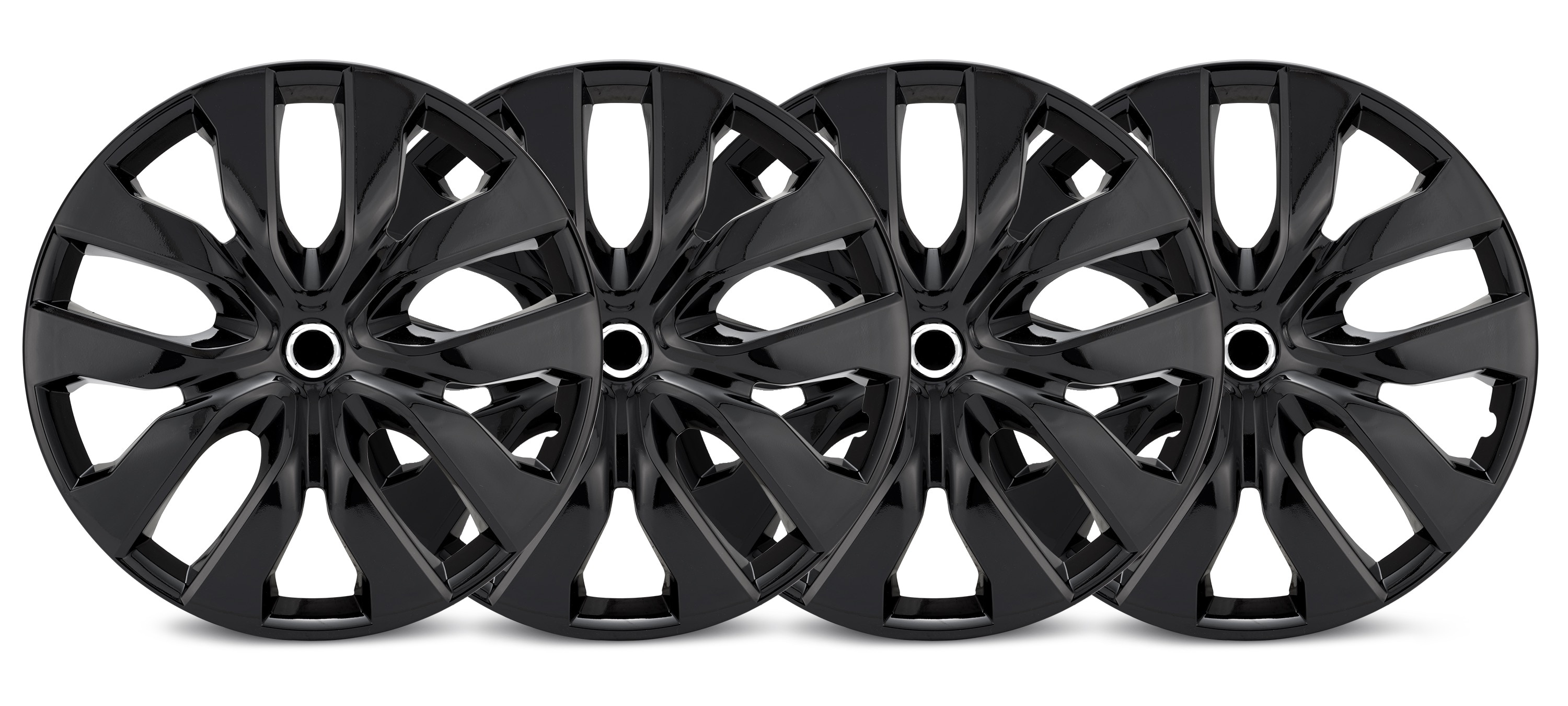 Set of 4 - PRT-1052 Style Gloss Black ABS+PC Material