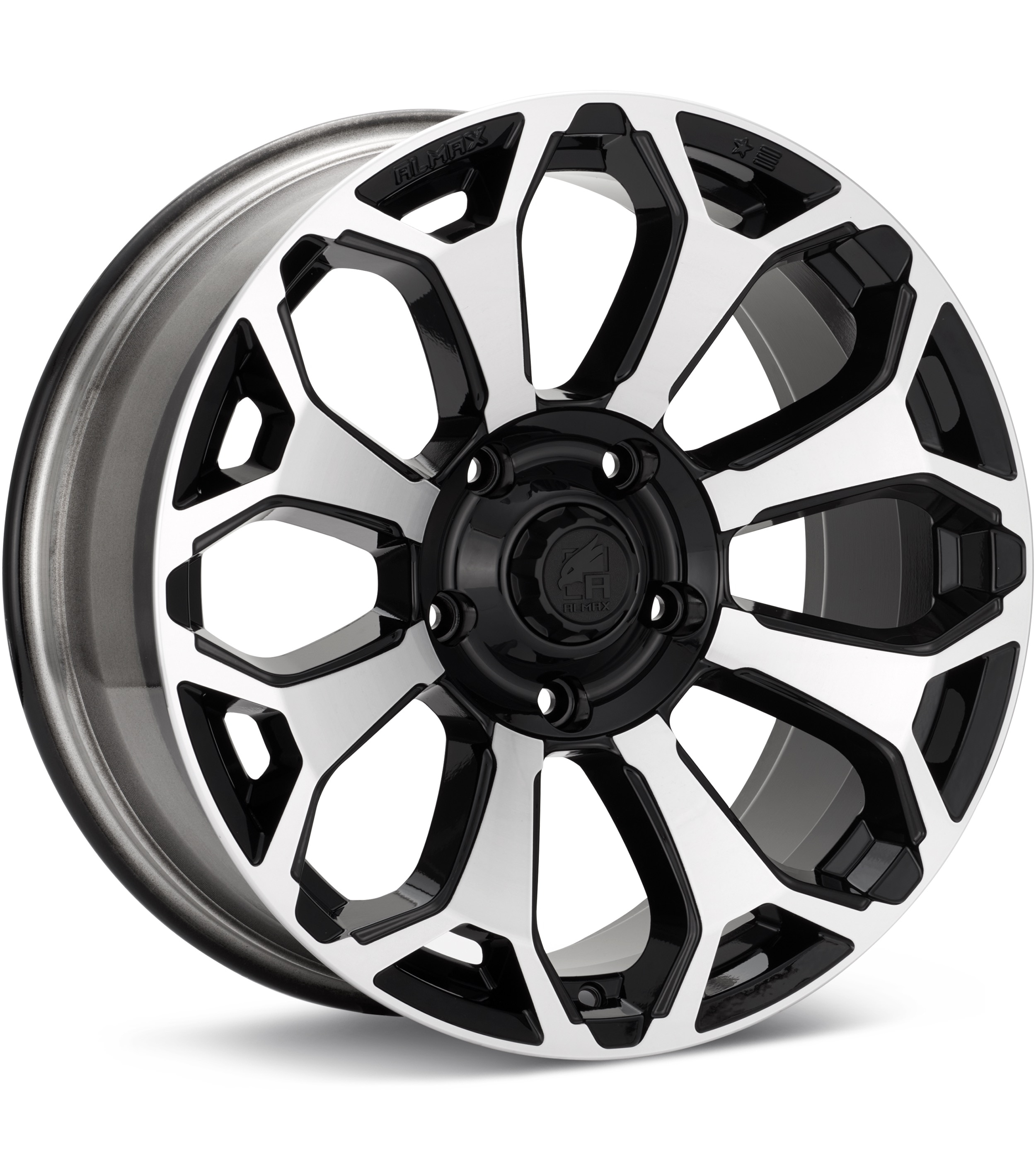ALMAX USA AM-804 Machined w/Gloss Black Accent Wheels 18 In 18x9 +25