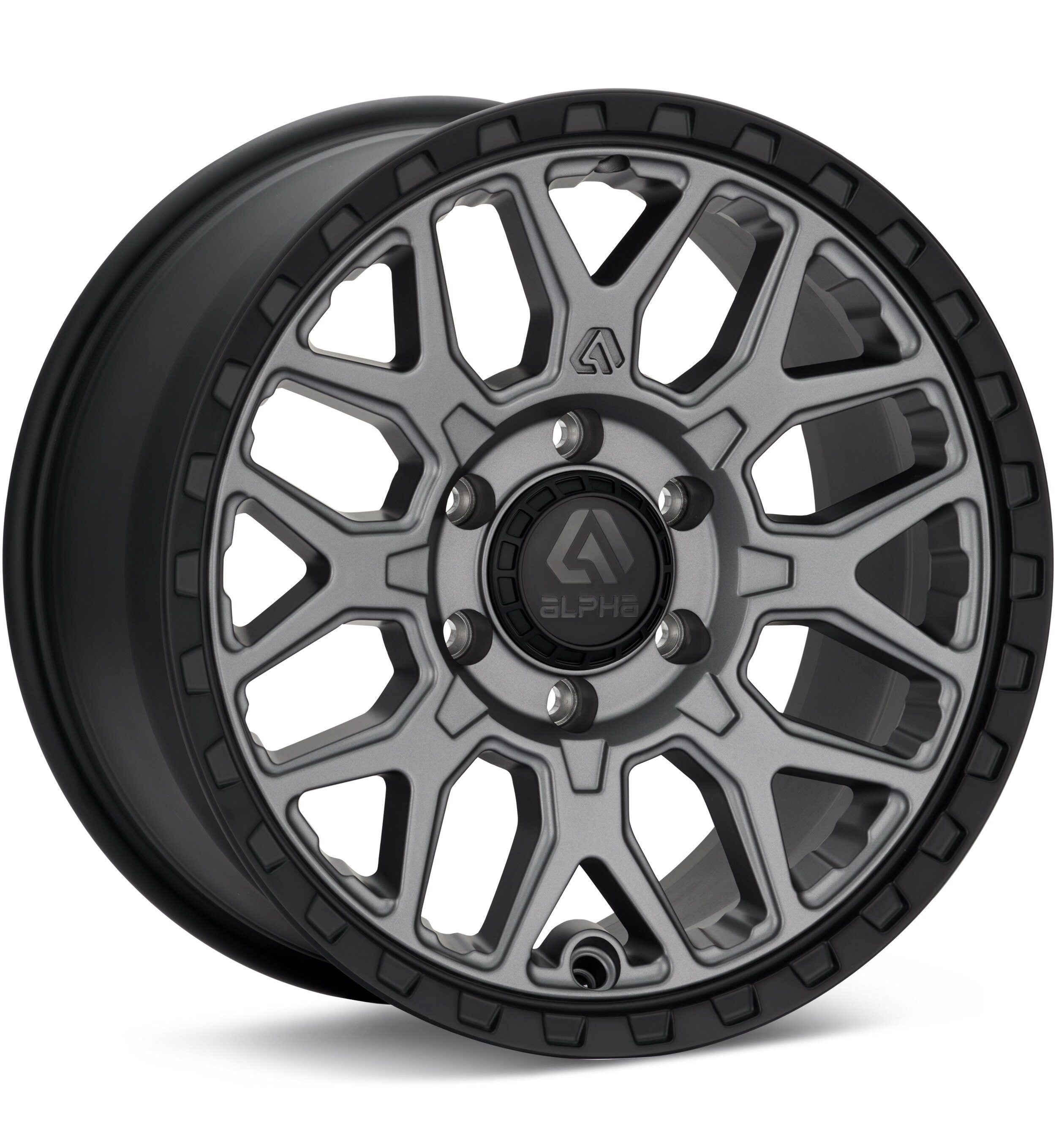 ALPHAequipt Halo Light Grey w/Black Lip Wheels 17 In 17x8.5 00
