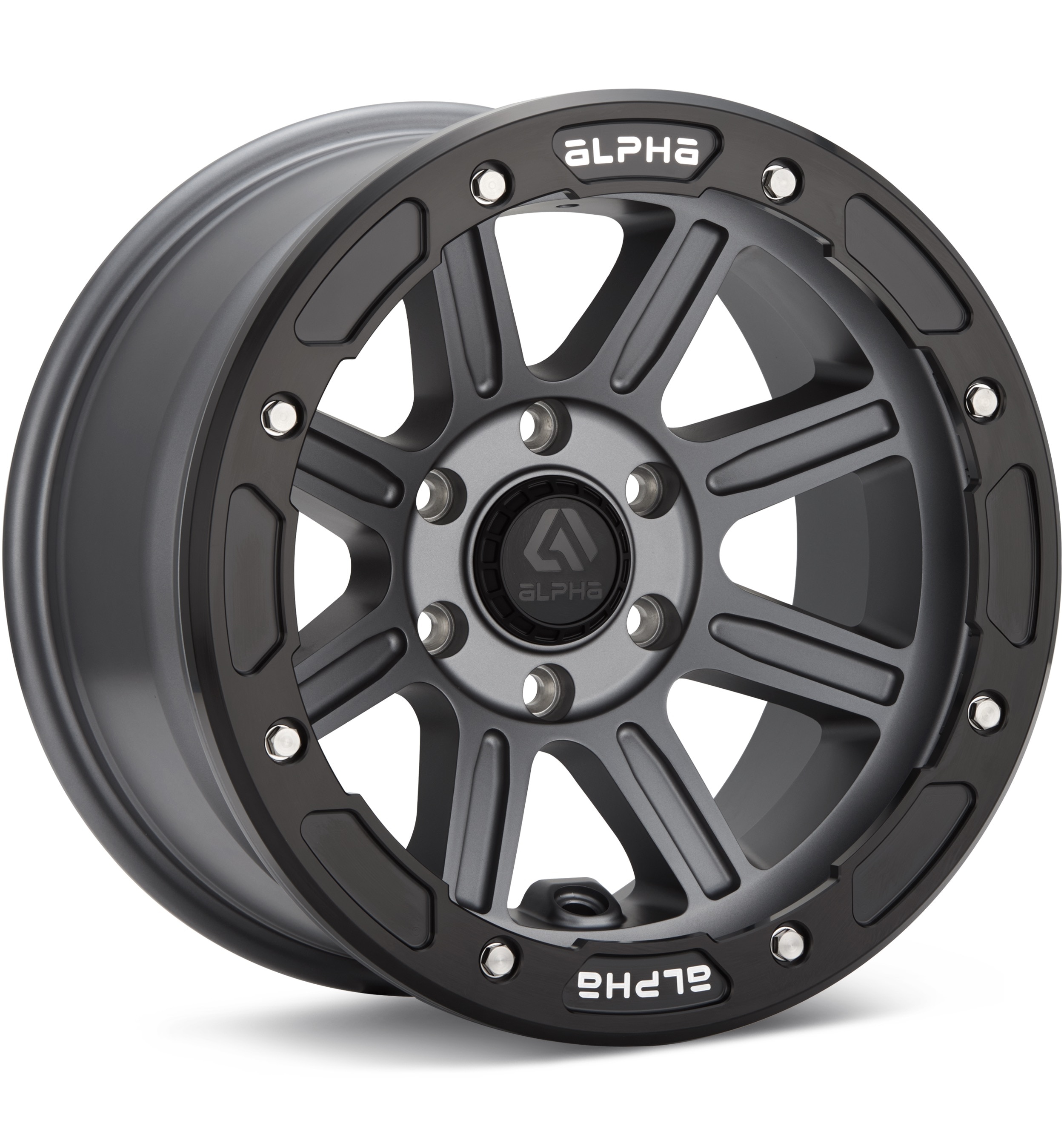 ALPHAequipt xCommander Grey w/Black Ring Wheels 17 In 17x9 -20