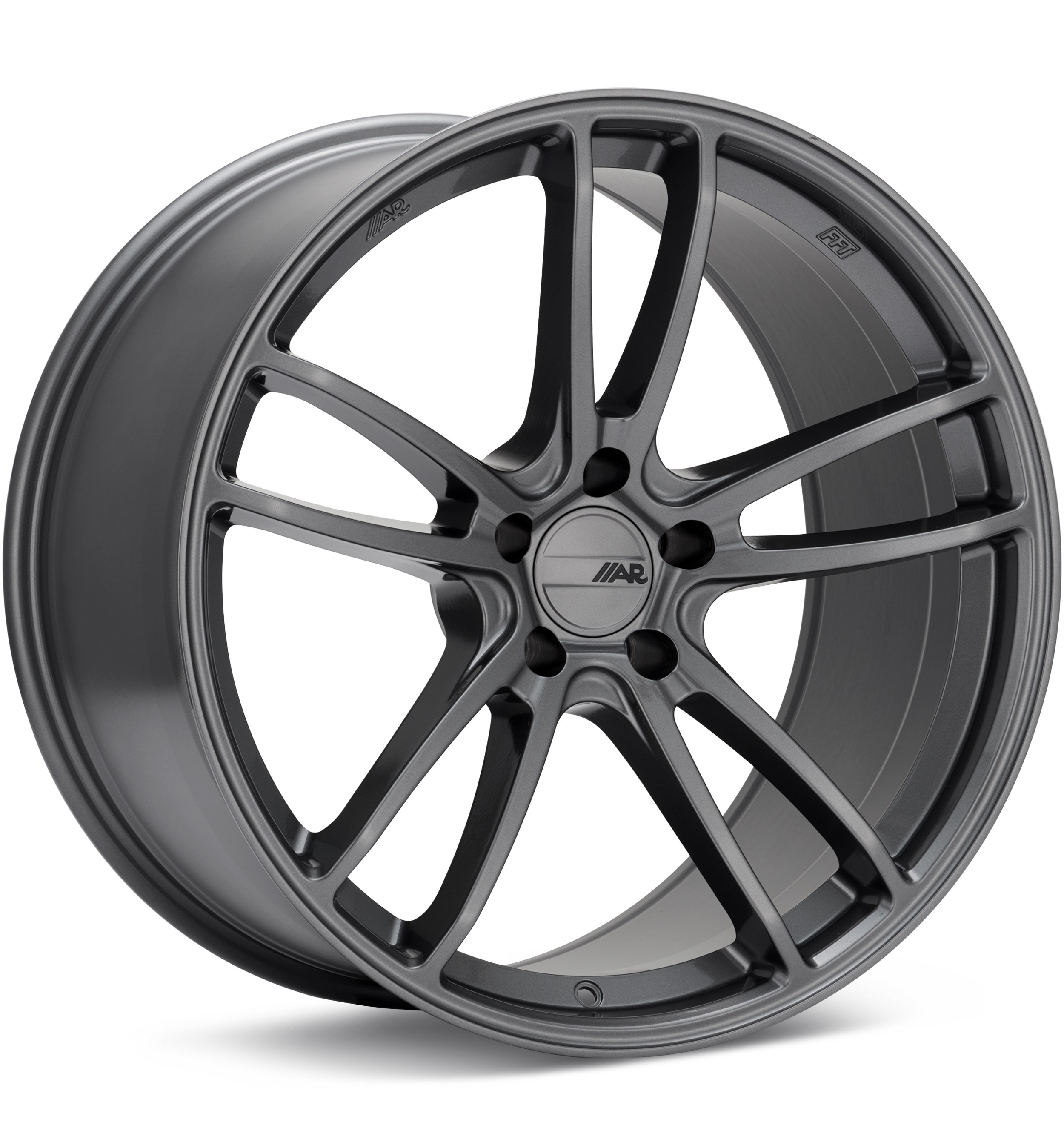 American Racing AR941 Mach Five Graphite Silver Wheels 19 In 19x11 +25 AR94191112925