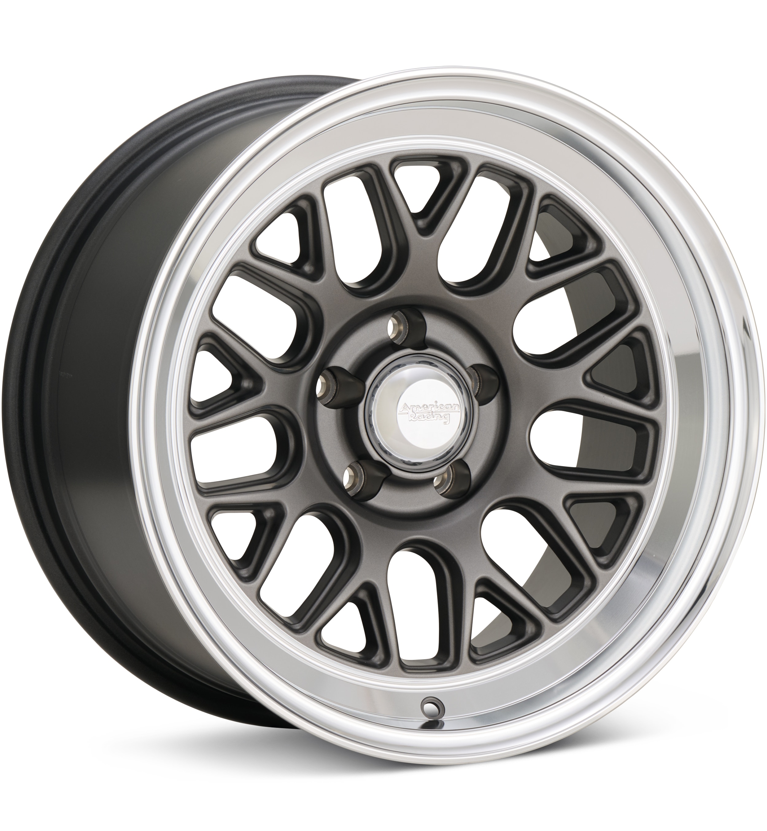 American Racing Authentic Hot Rod VN516 G-Force Anthracite w/Machined Lip Wheels 18 In 18x10 +25 VN516AD18101225