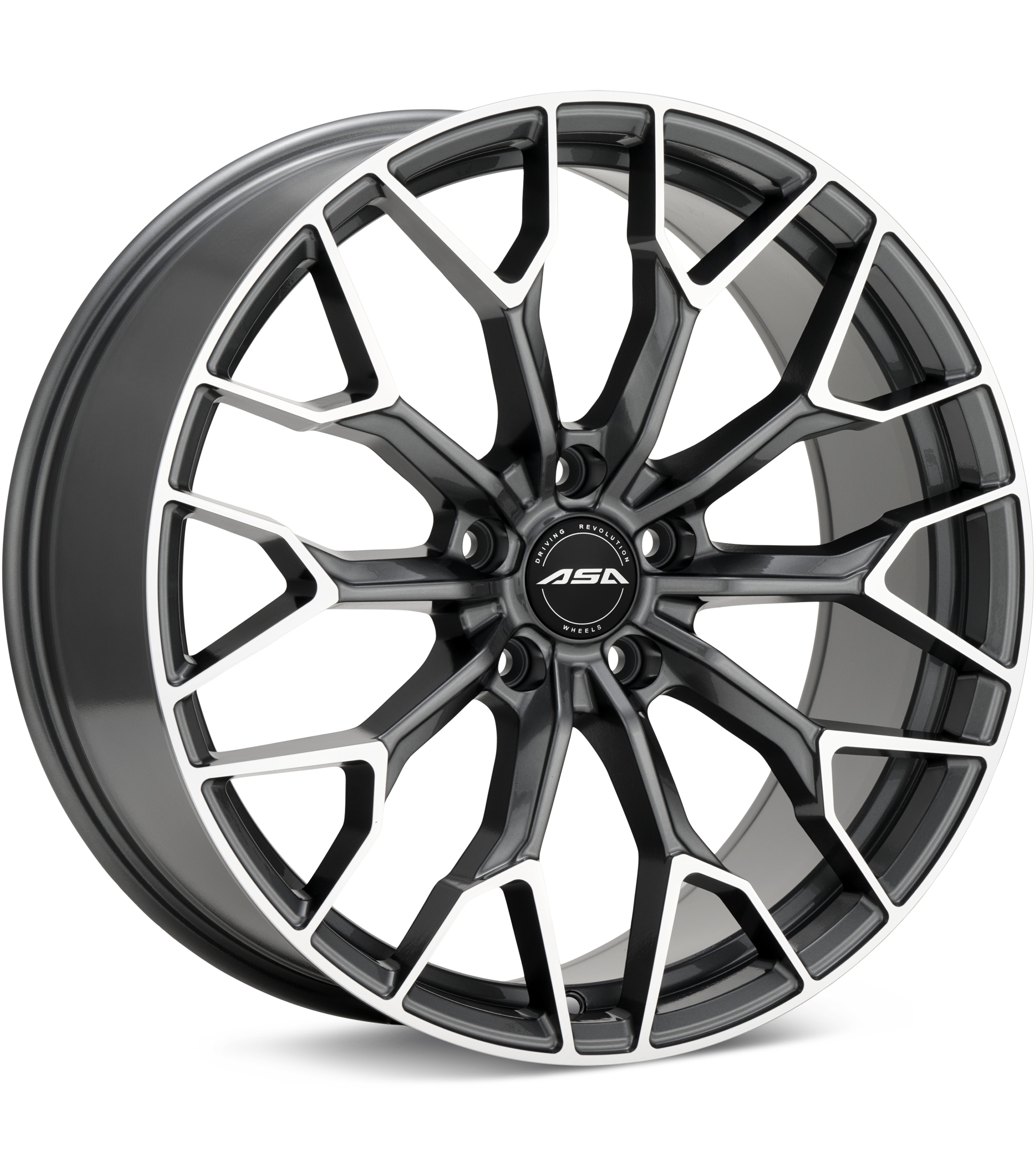 ASA GT21 Machined w/Anthracite Accent Wheels 19 In 19x8 +45 GT219809AMF