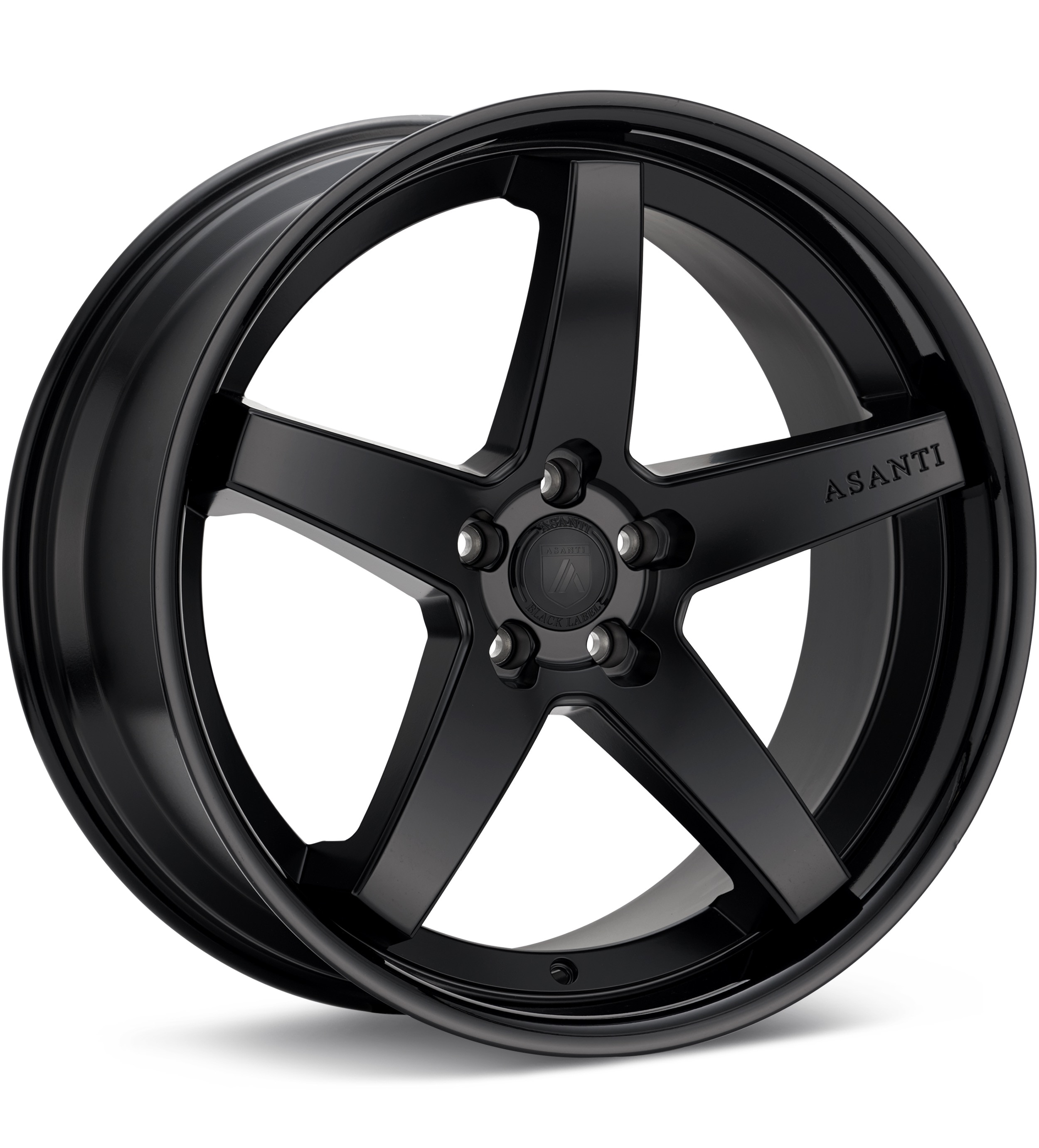 ASANTI Black Label ABL-31 Black w/Gloss Black Lip Wheels 22 In 22x10.5 +35