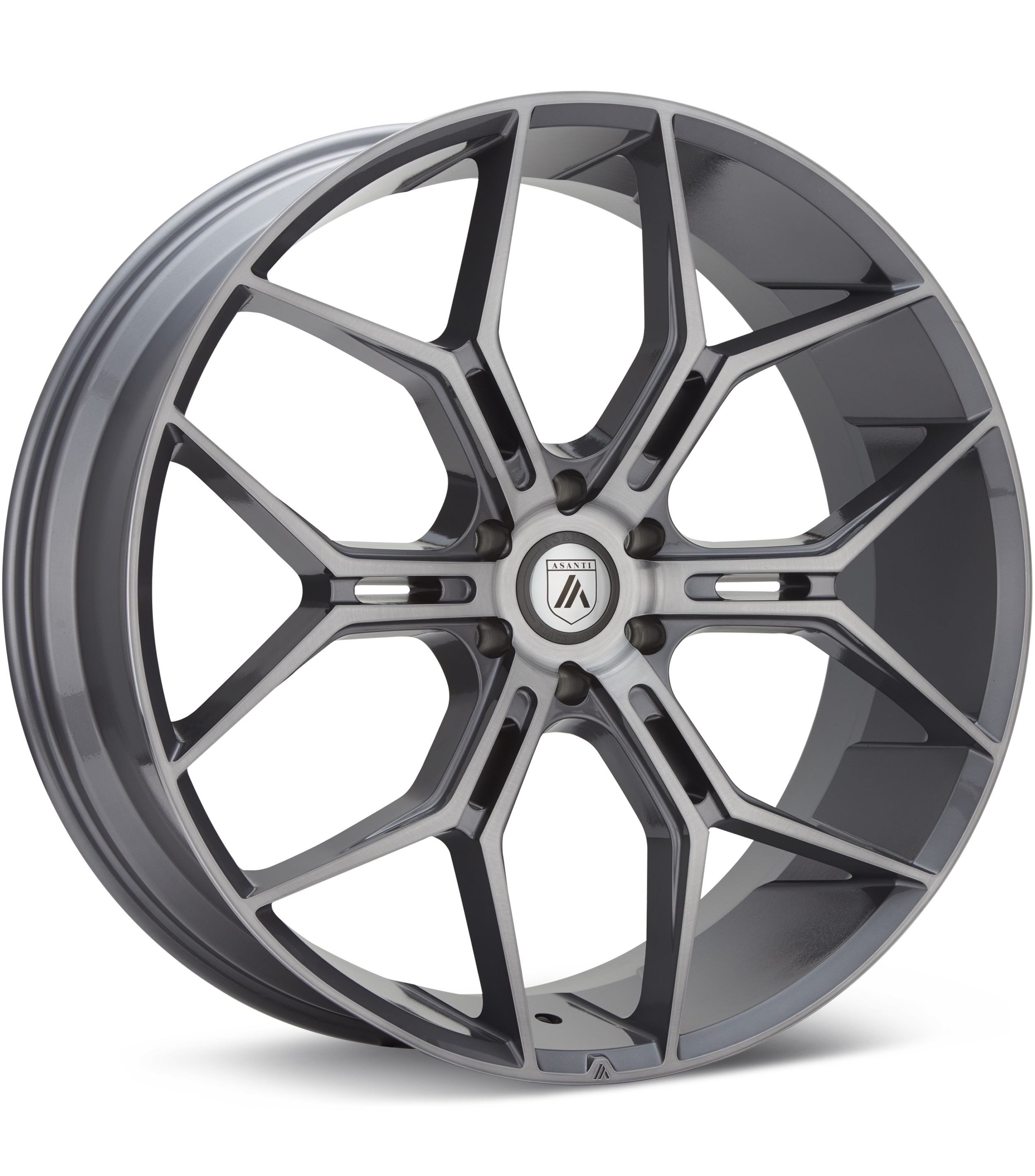 ASANTI Black Label ABL-38 Brushed Titanium Wheels 22 In 22x9.5 +20