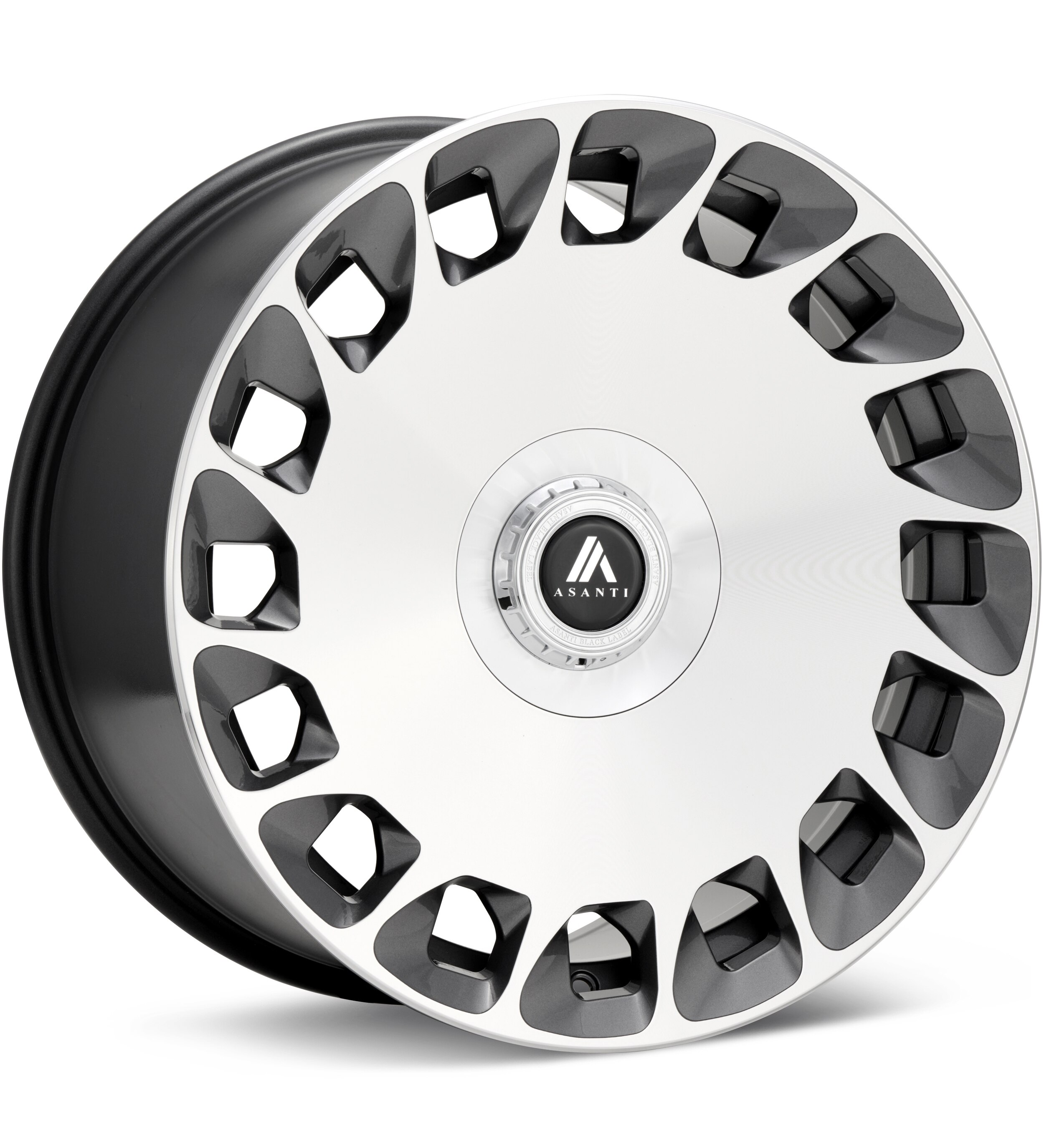 ASANTI Black Label, ASANTI Black Label ABL-45 Machined w/Gloss Platinum Acct Wheels 20 In 20x9 +35 AB045AD20904635