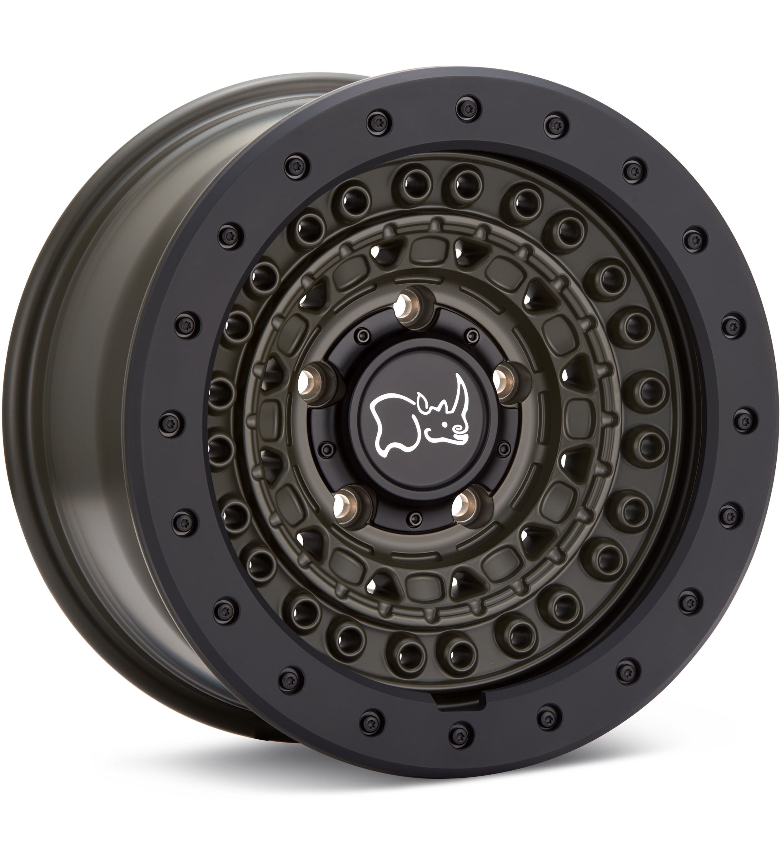 Black Rhino Barricade OD Green w/Black Rock Guard Wheels 17 In 17x8.5 00