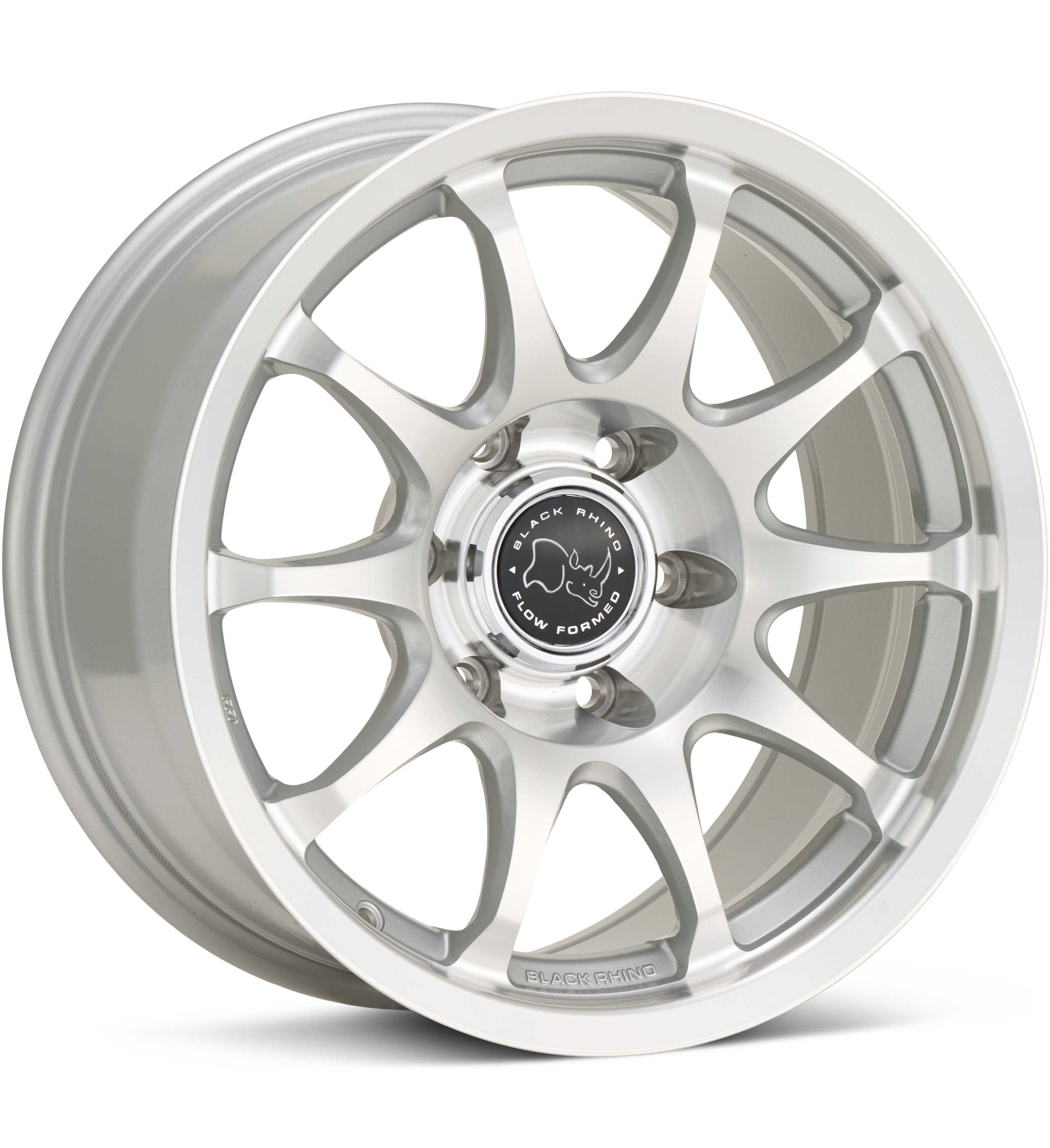 Black Rhino, Black Rhino Ronin Gloss Silver Machined w/Clear Wheels 17 In 17x8.5 0 BR038SD17855000