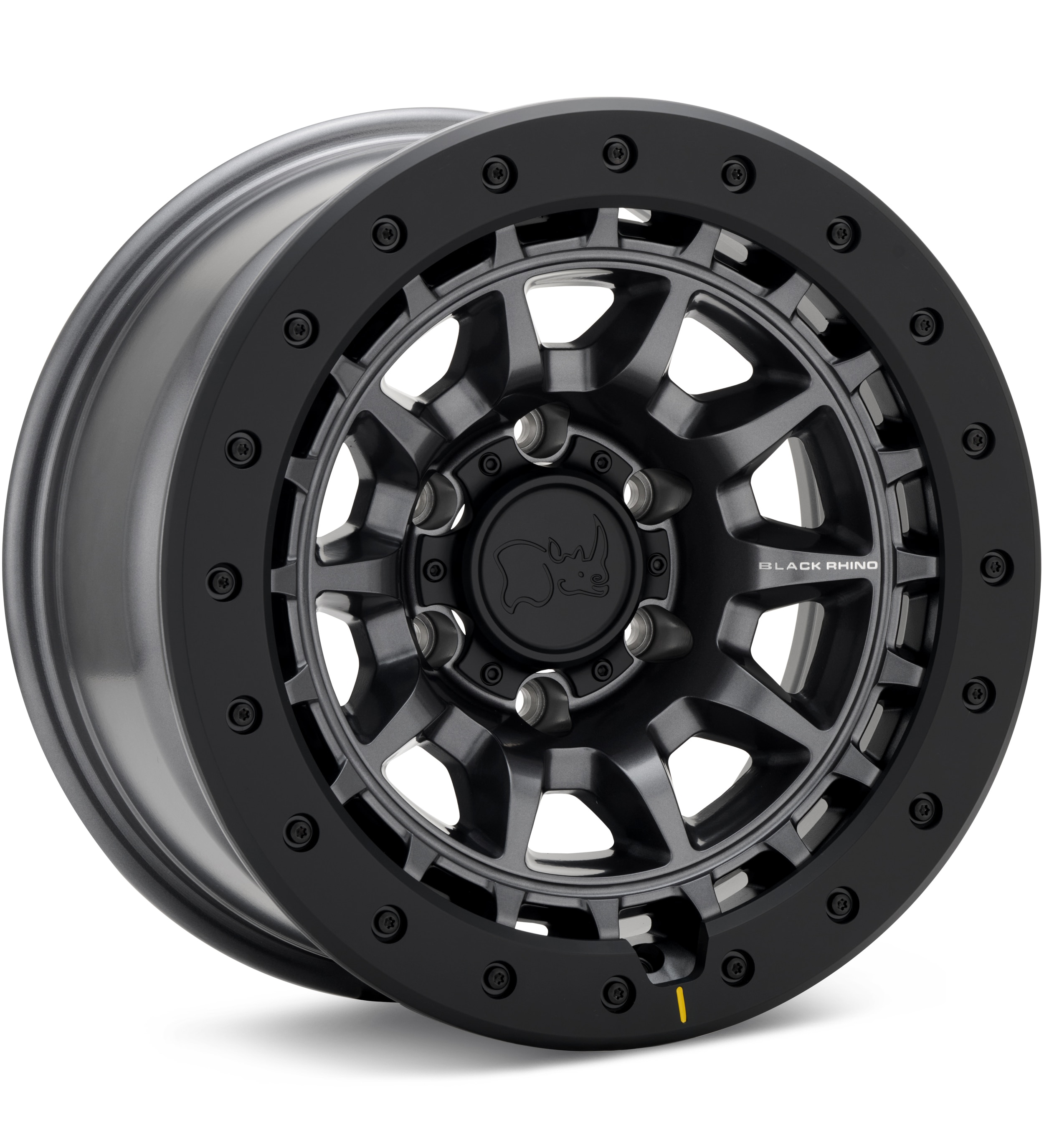 Black Rhino Tusk Gunmetal w/Removable Black Lip Wheels 17 In 17x8.5 00