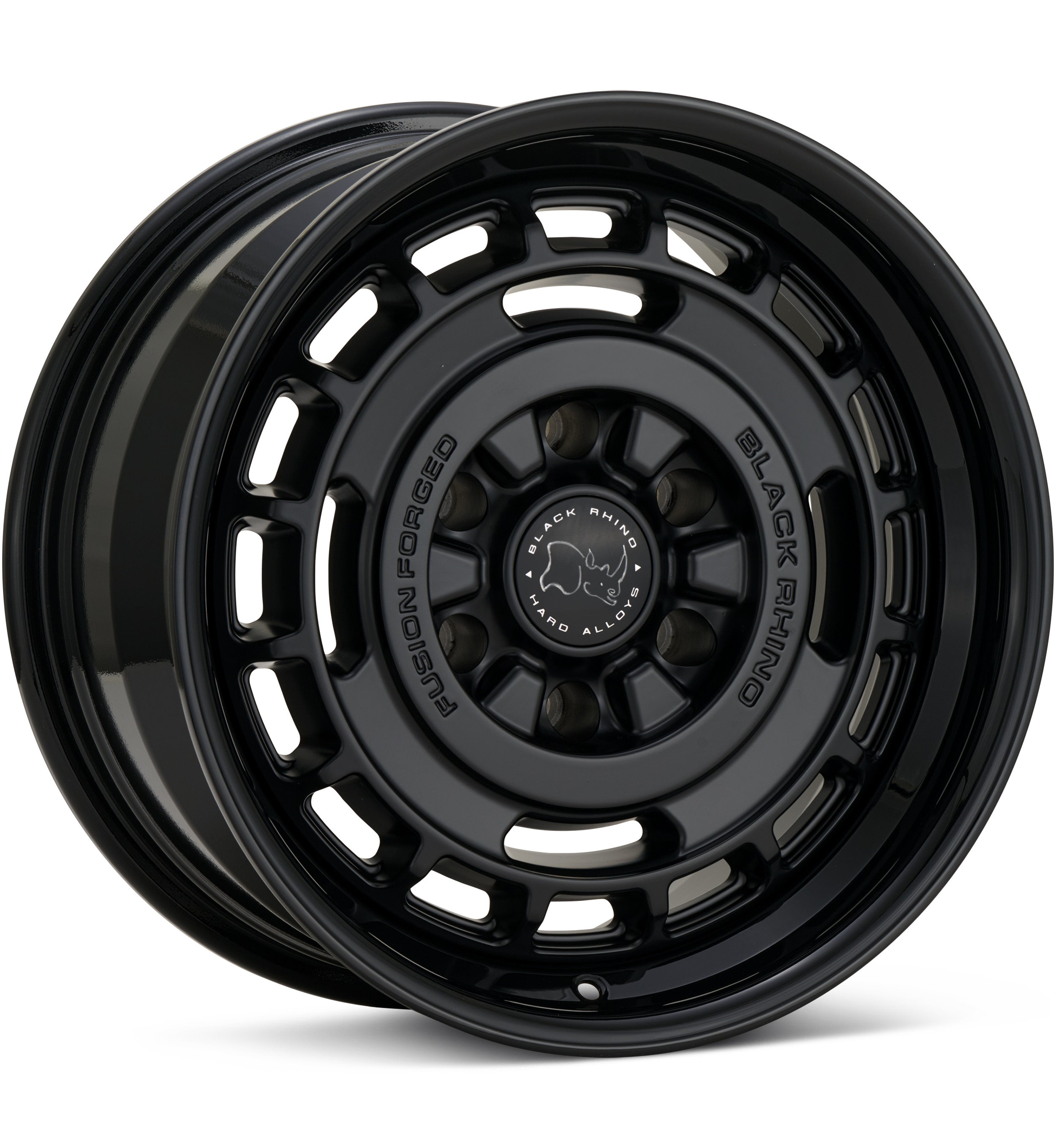 Black Rhino Vagabond Black w/Gloss Black Lip Wheels 17 In 17x8.5 +25 BR600MB17856825