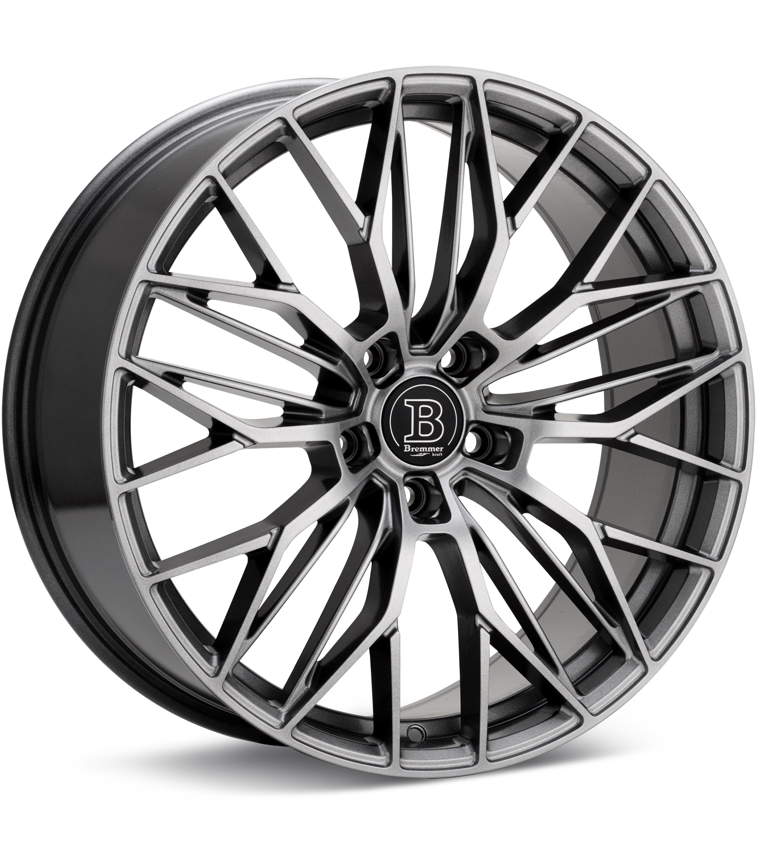 Bremmer Kraft BR22 Gloss Gunmetal Silver Wheels 20 In 20x8.5 +45