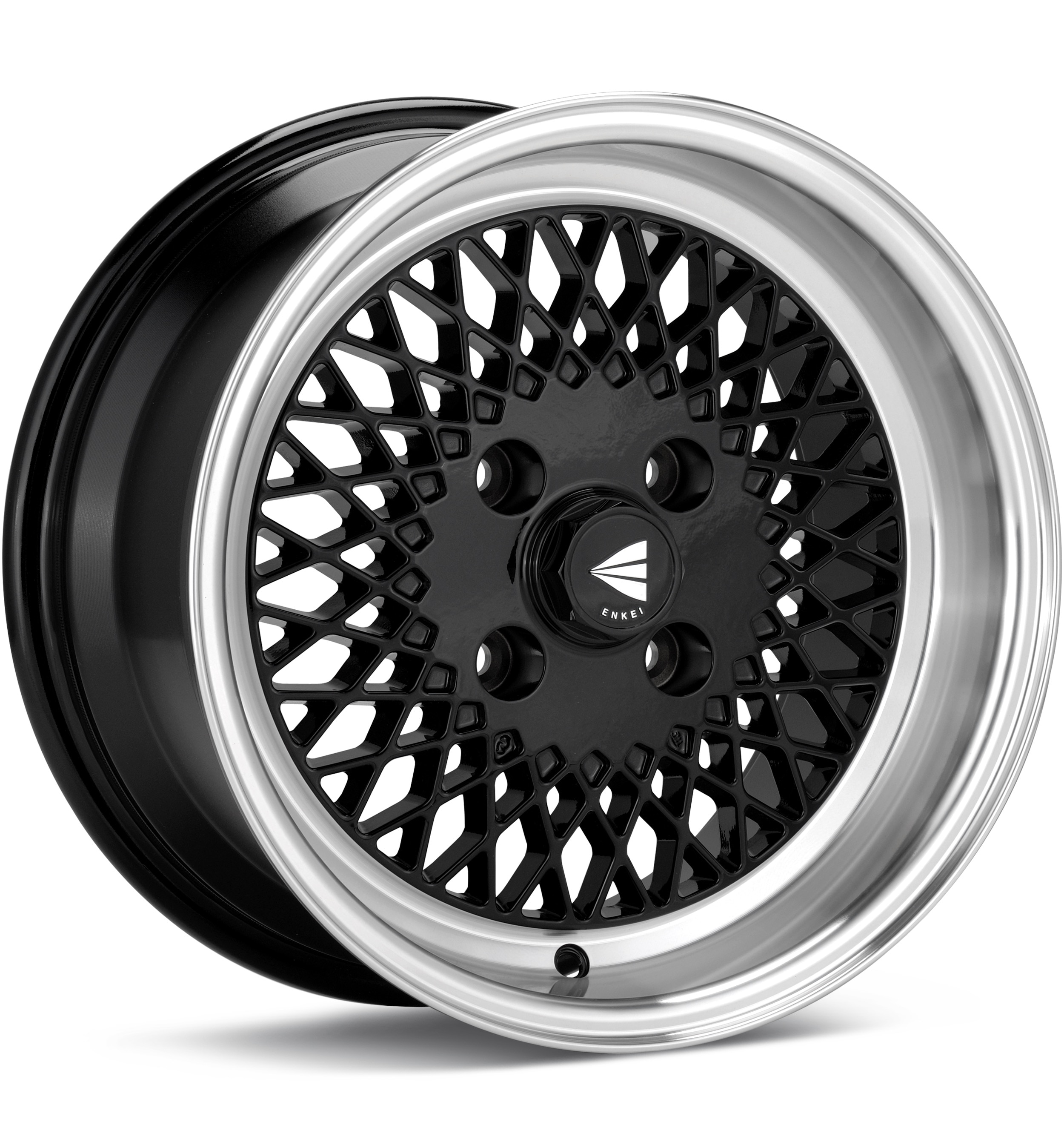 Enkei Performance Enkei92 Black w/Mach Lip Wheels 15 In 15x7 38