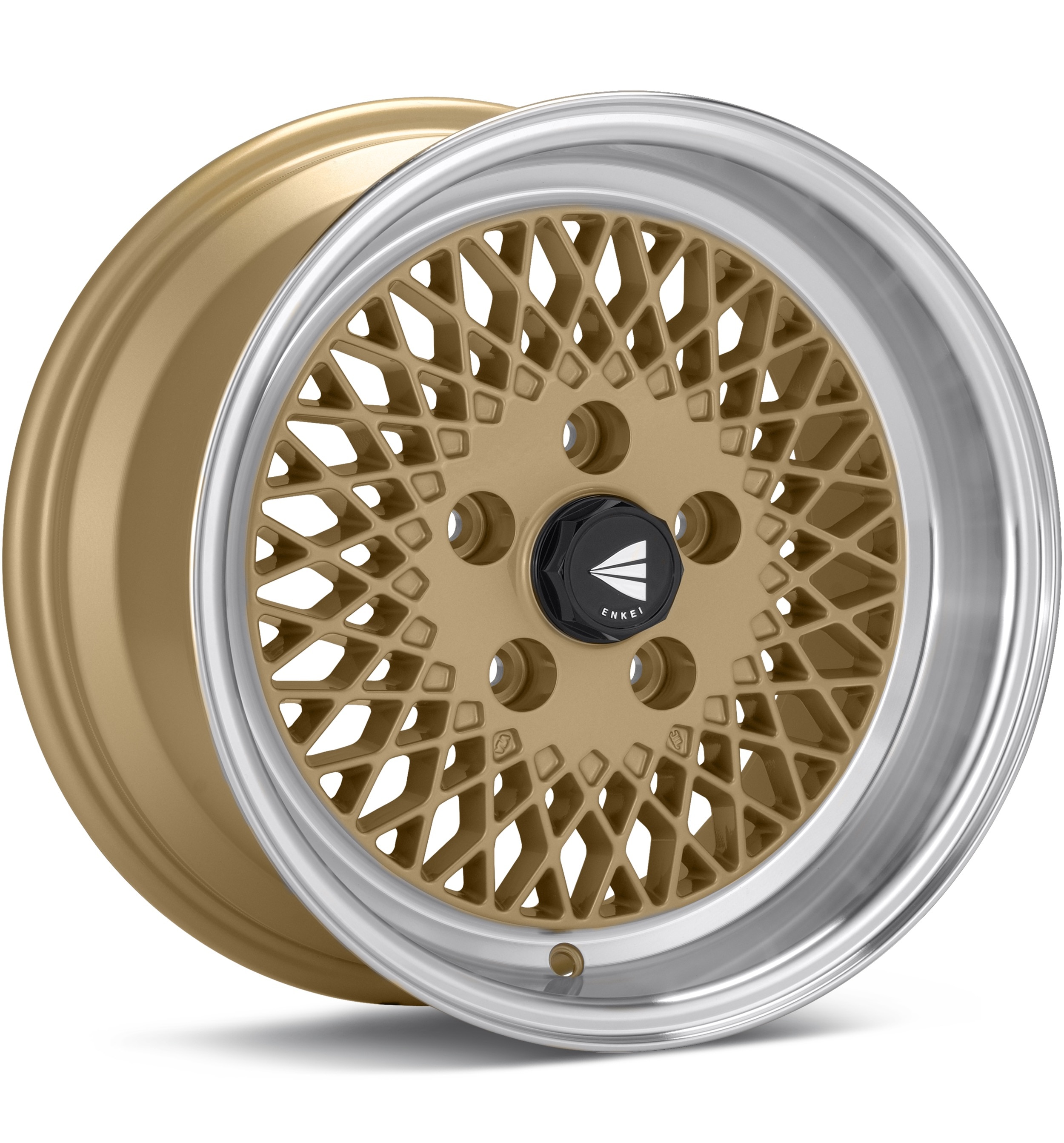 Enkei Performance Enkei92 Gold w/Machined Lip Wheels 15 In 15x7 38