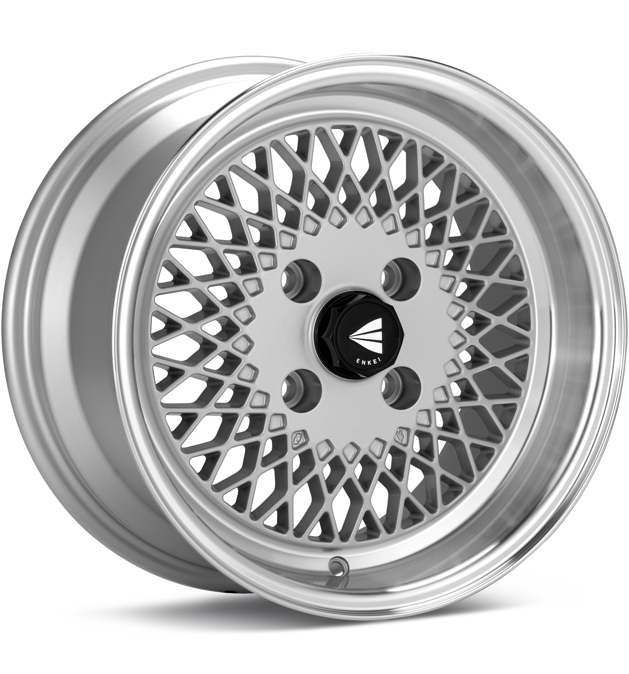 Enkei Performance Enkei92 Silver w/Machined Lip Wheels 15 In 15x7 38