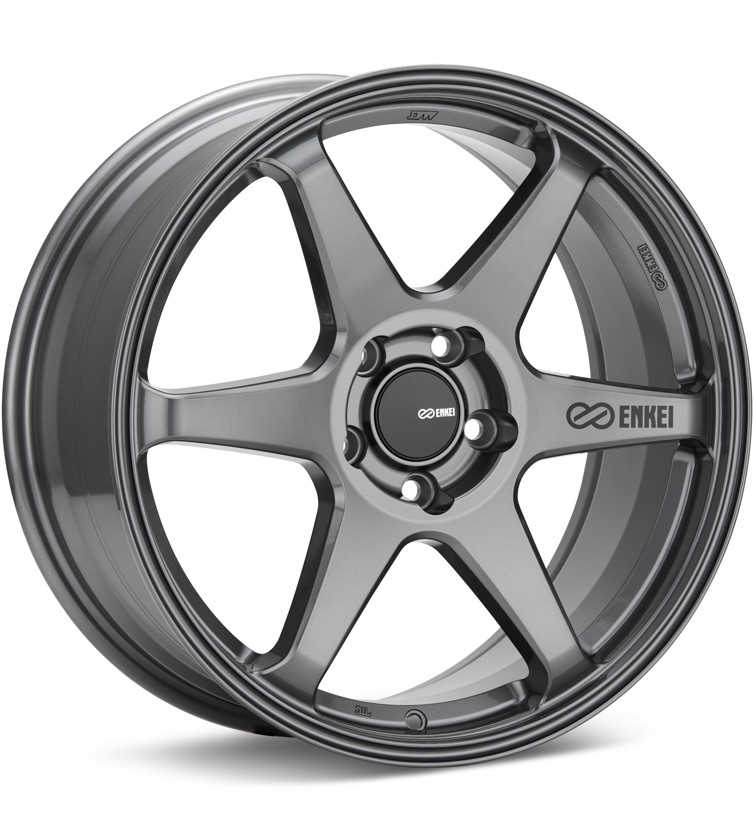 Enkei Tuning T6R Gloss Gunmetal Silver Wheels 17 In 17x8 +45