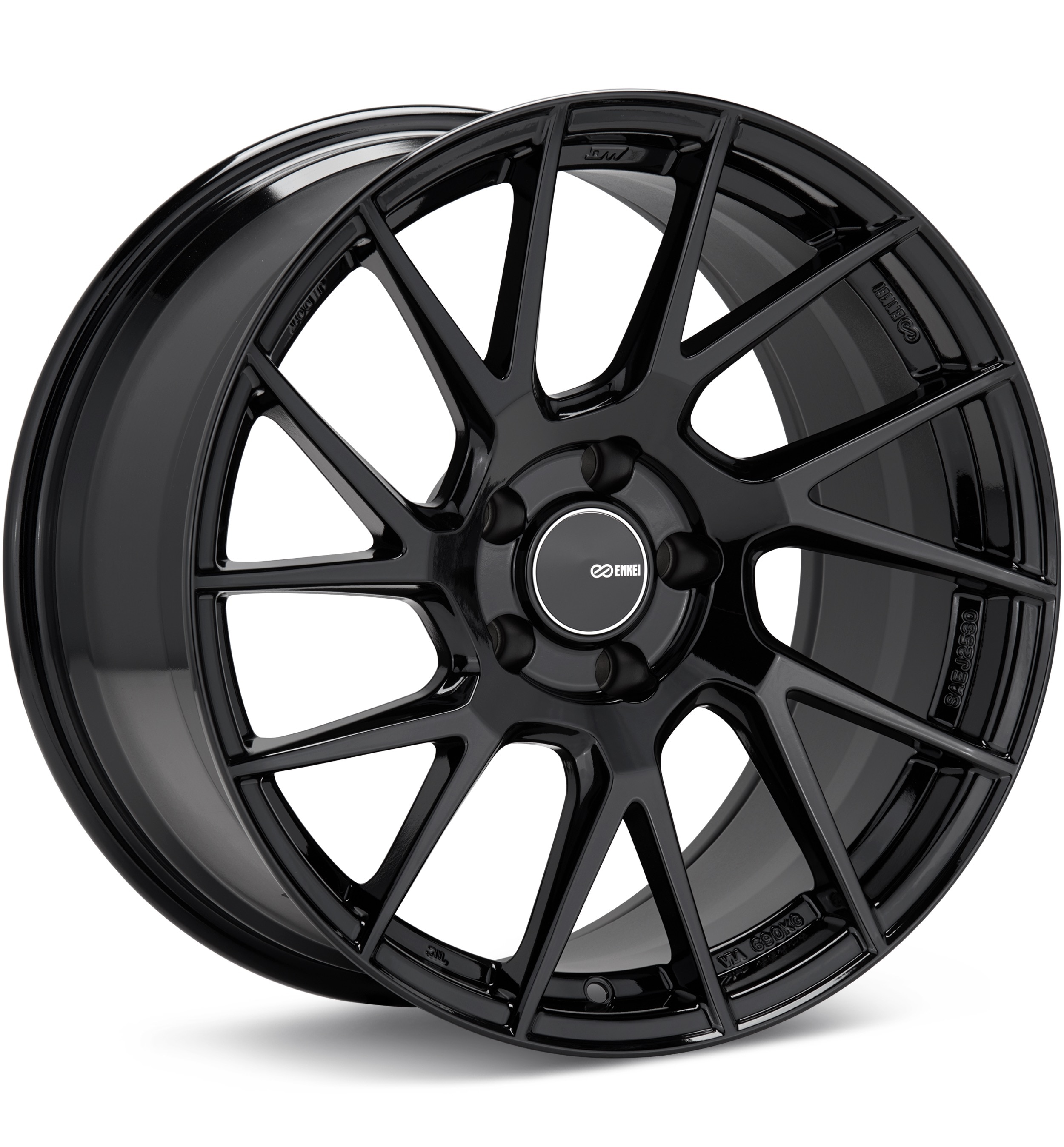 Enkei Tuning TM7 Gloss Black Wheels 17 In 17x8 45